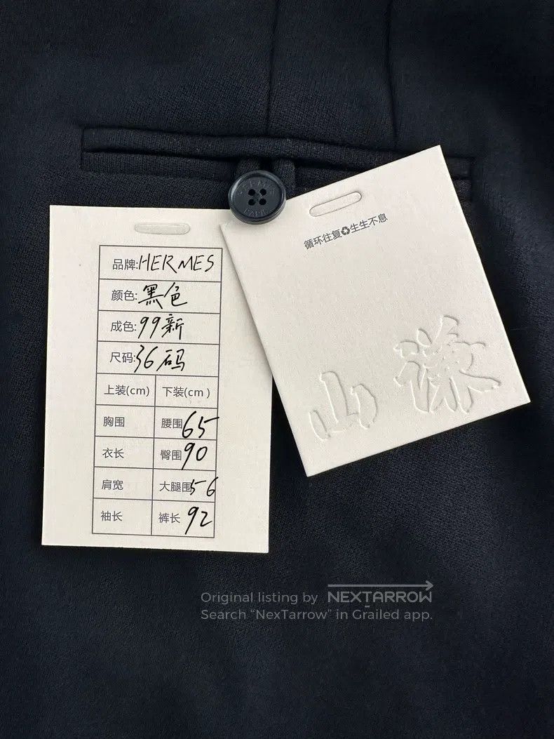 Hermes Hermes Vintage fine wool pleated casual dress pants for wo Size 24" / US 00 / IT 34 - 7 Thumbnail