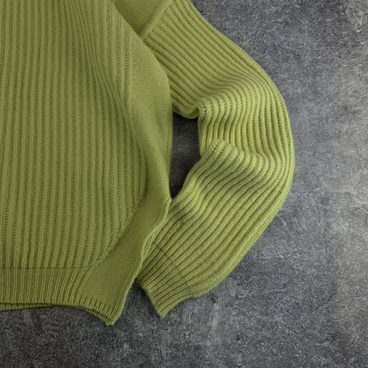 Rick Owens Rick Owens Sisyphus SS18 Lime Green Heavy Rib Sweater Size L / US 10 / IT 46 - 3 Thumbnail