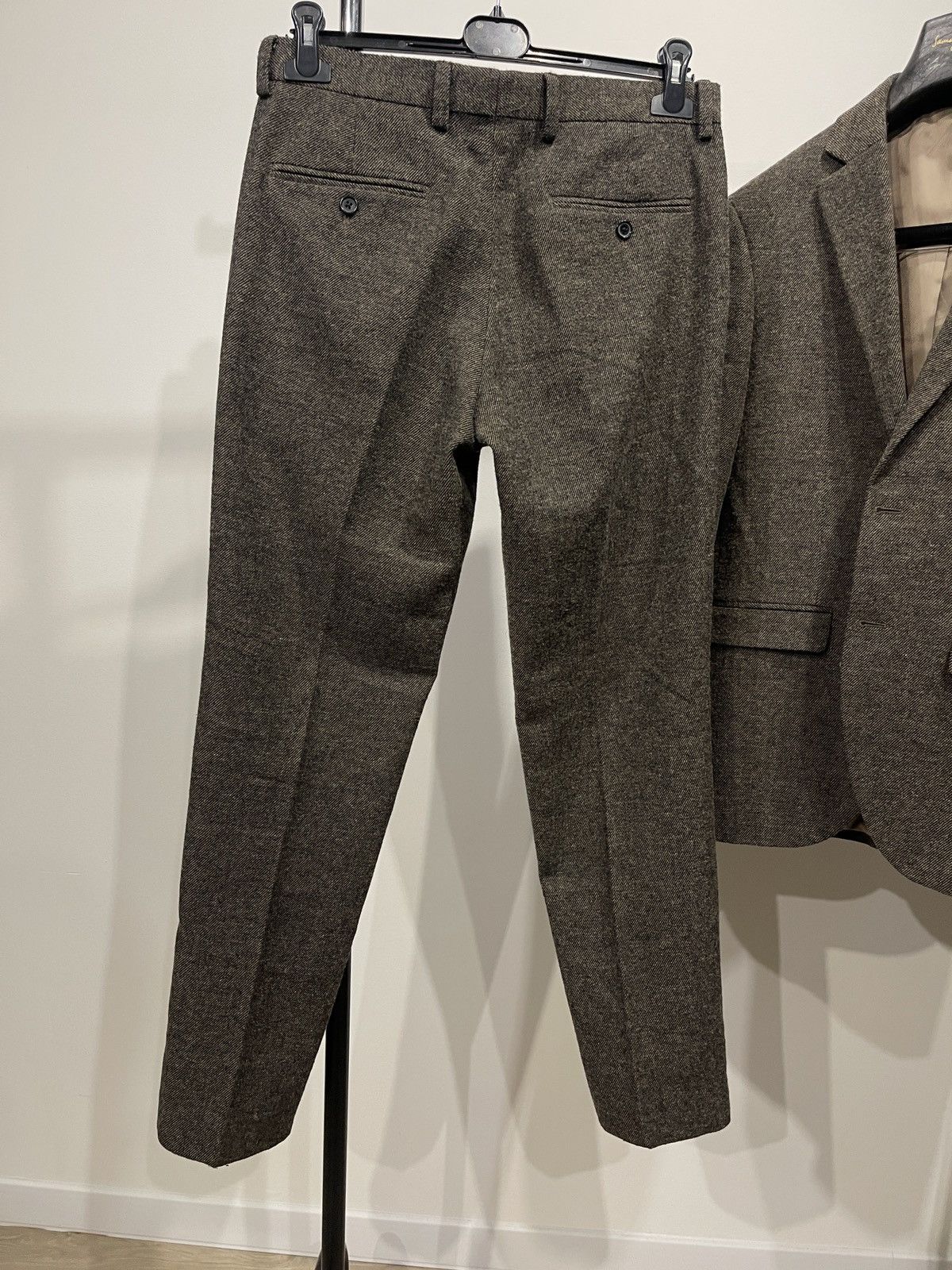 Jack & Jones Jack Jones Men's Classic Wool Suit Beige blazer jacket Size 38R - 7 Thumbnail