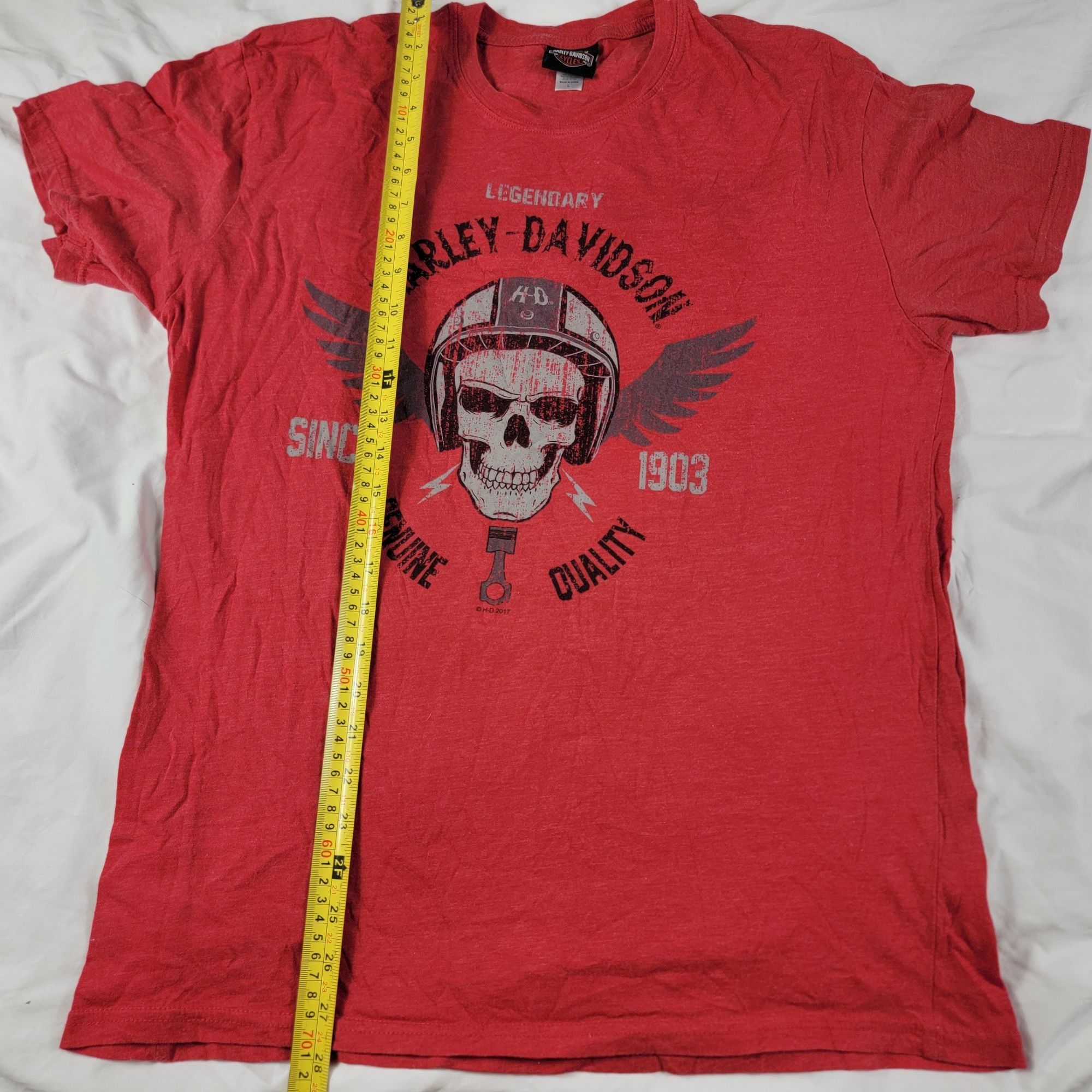 Harley Davidson Harley Davidson Legendary Skull Mens Large Graphic Tee Red S Size US L / EU 52-54 / 3 - 8 Thumbnail