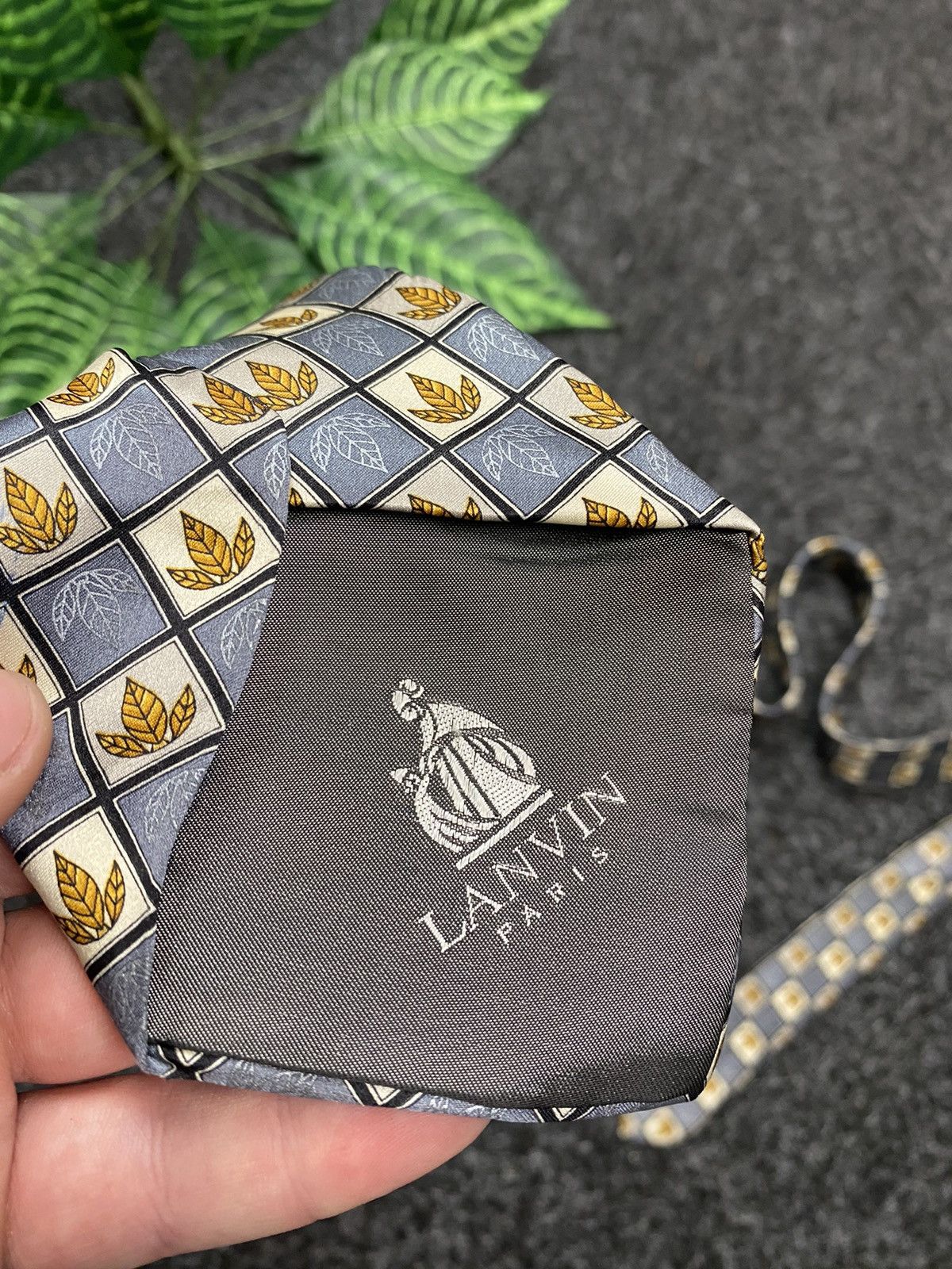 Lanvin Vintage silk tie LANVIN PARIS Size ONE SIZE - 5 Thumbnail