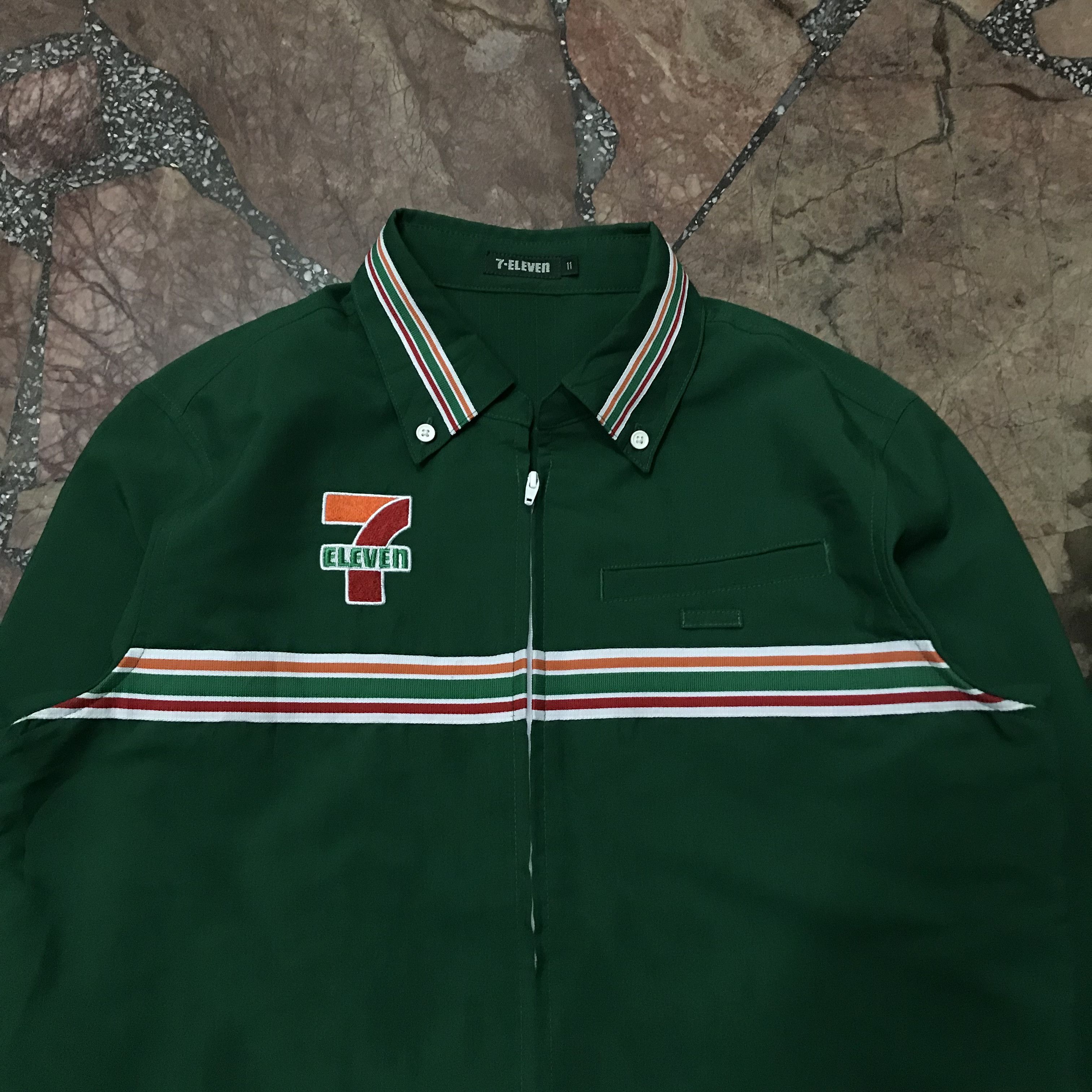 Japanese Brand 7eleven uniform work Japan green design jacket Size US M / EU 48-50 / 2 - 2 Thumbnail