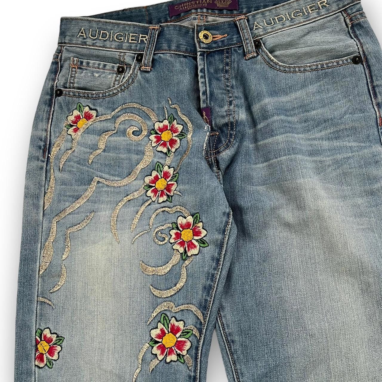 Ed Hardy Ed Hardy Women's Blue and Orange Jeans Size 32" / US 10 / IT 46 - 5 Thumbnail
