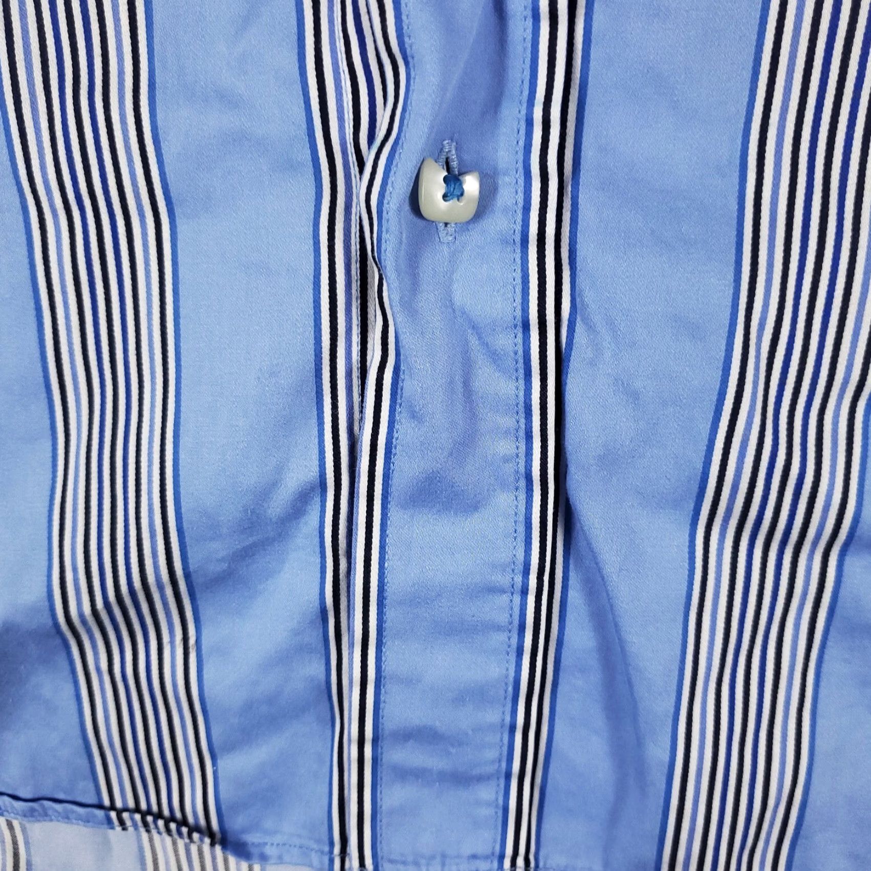 BUGATCHI VINTAGE Bugatchi Uomo Men’s Button-Up Shirt Small Blue Striped Classic Casual Formal Size US S / EU 44-46 / 1 - 3 Thumbnail