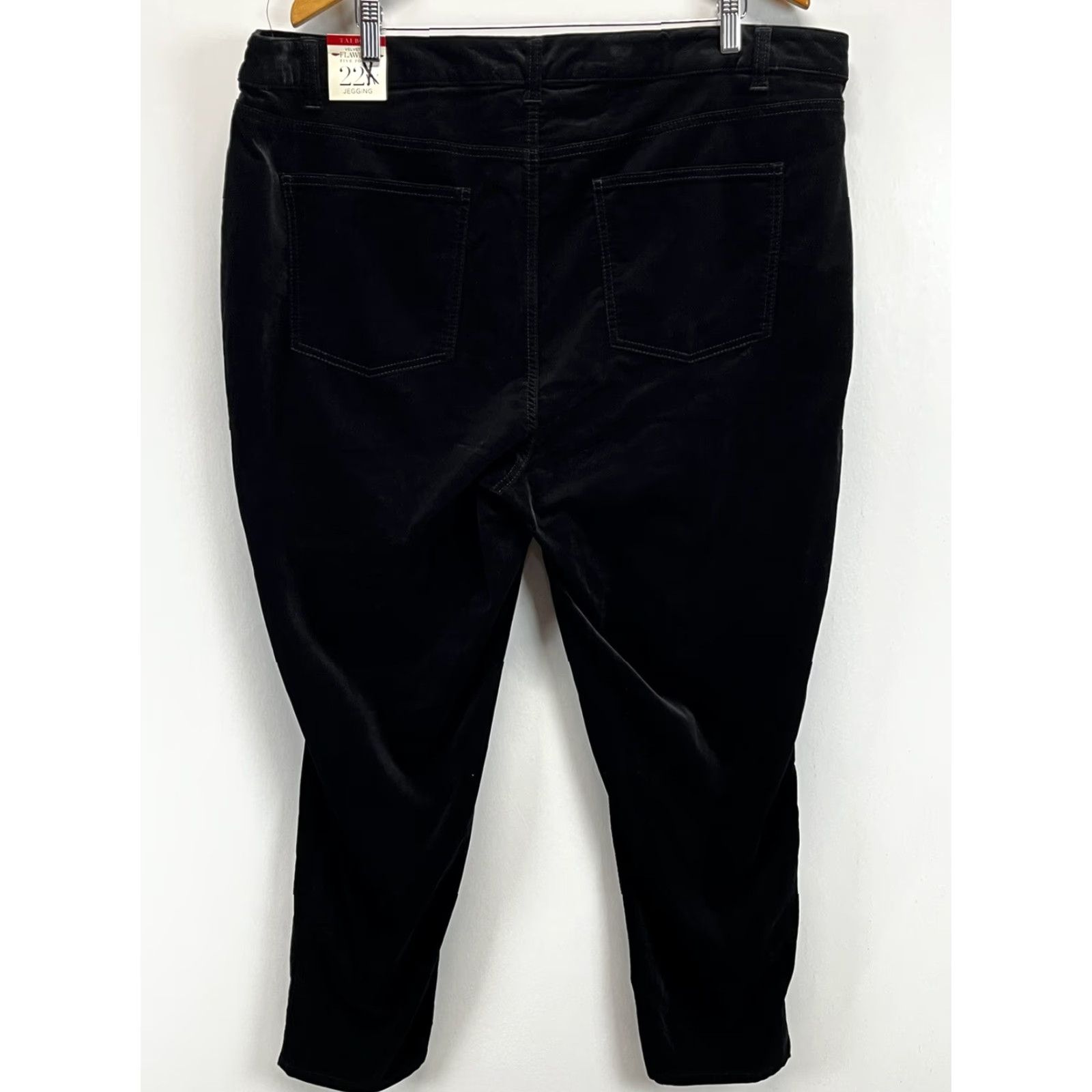Talbots VINTAGE? No. Talbots Flawless Velveteen Jegging Pants 5 Pocket Skinny Black 22W Plus Women’s Pants Size 40" / US 18 - 3 Thumbnail