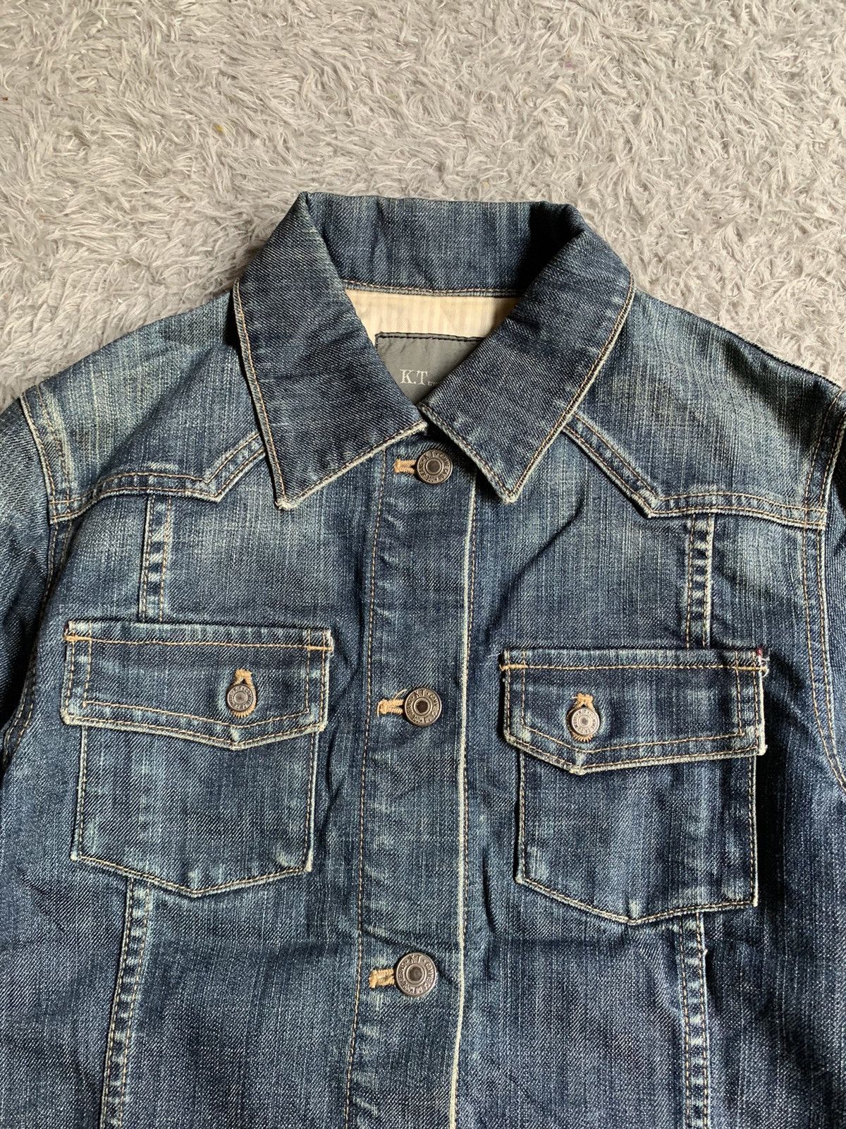 Designer × Japanese Brand × Vintage K.T Kiyoko Takase Trucker Denim Selvedge Jacket Size S / US 4 / IT 40 - 2 Thumbnail