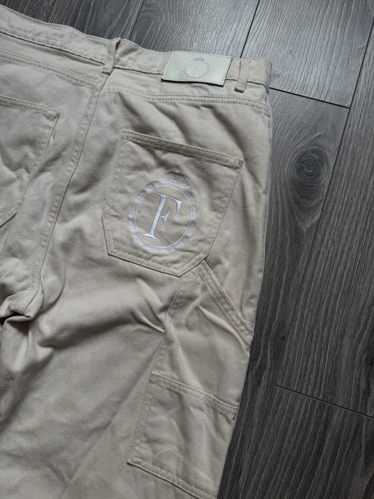 Carhartt Finelli Double Knee Cream White Carpenter Jeans Size US 34 / EU 50 - 12 Thumbnail