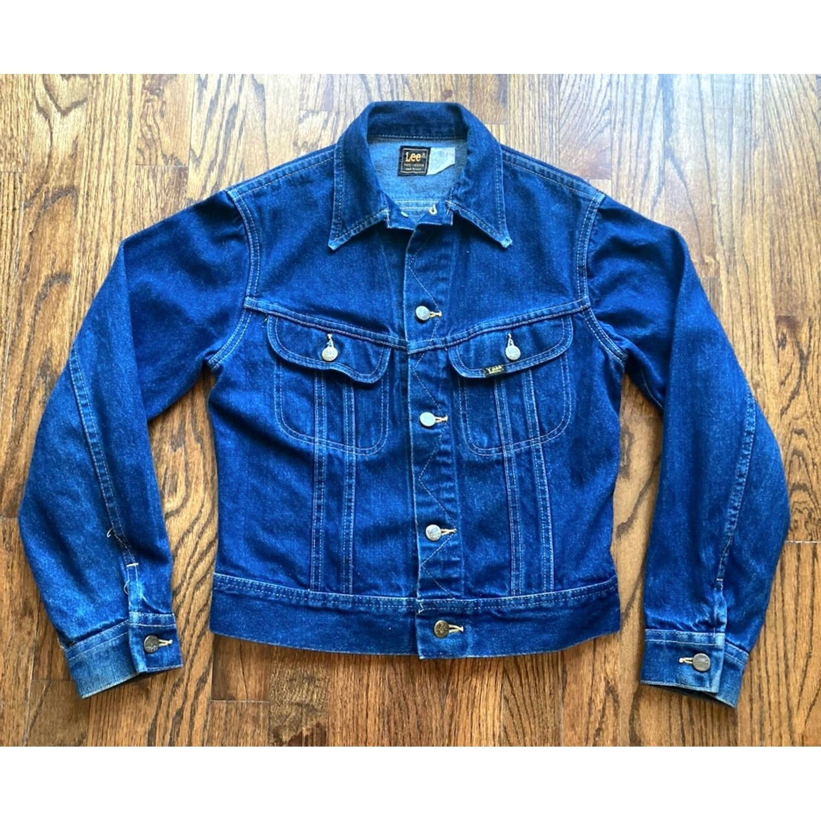 Lee VINTAGE Lee Jacket Denim Blue Jean Womens 16 Regular USA Made Western Trucker Size 16 Women Blue Jean Jacket Womens Mens Girls Size 38" / US 16 / IT 52 - 2 Thumbnail