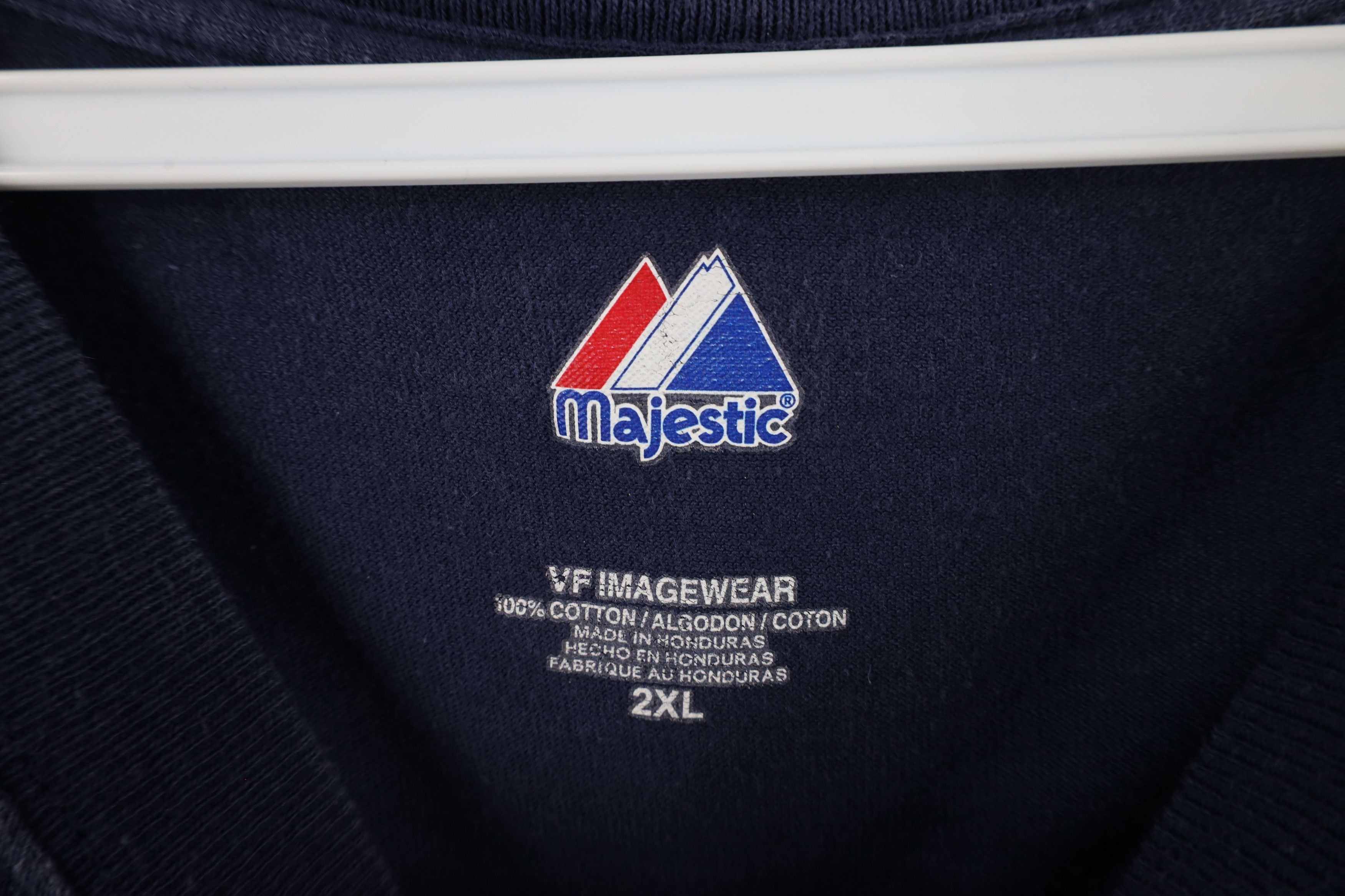 Majestic × Vintage Vintage Majestic Out Script Detroit Tigers Baseball T-Shirt Size US XXL / EU 58 / 5 - 8 Thumbnail