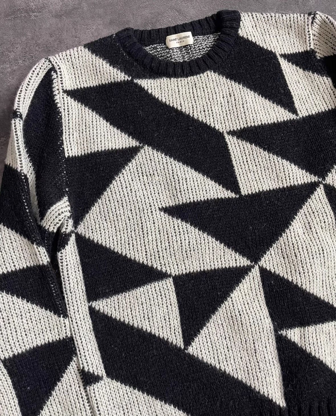 Saint Laurent Paris Saint Laurent Paris Geometric Sweater Size US S / EU 44-46 / 1 - 3 Thumbnail