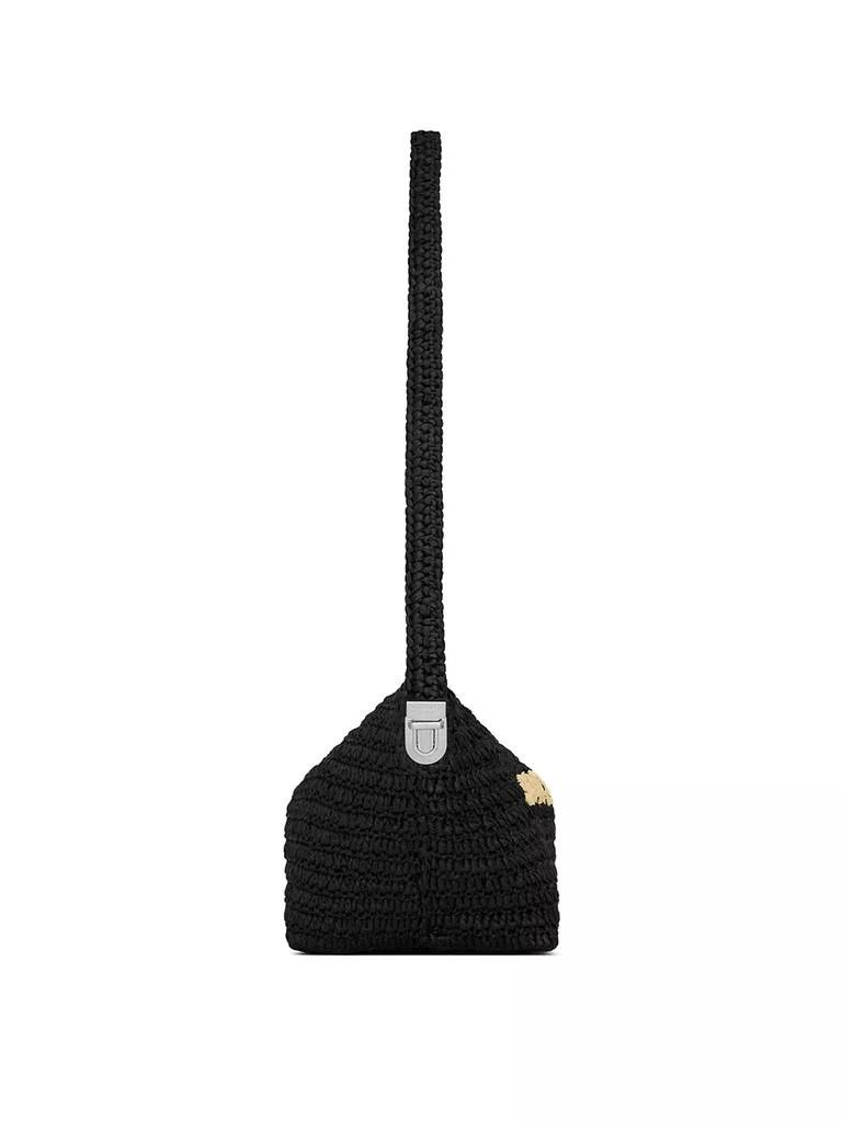 Saint Laurent Paris o1bcso1str1225 Size: OS/Le Rafia Crossbody Bag in Black Size ONE SIZE - 4 Thumbnail
