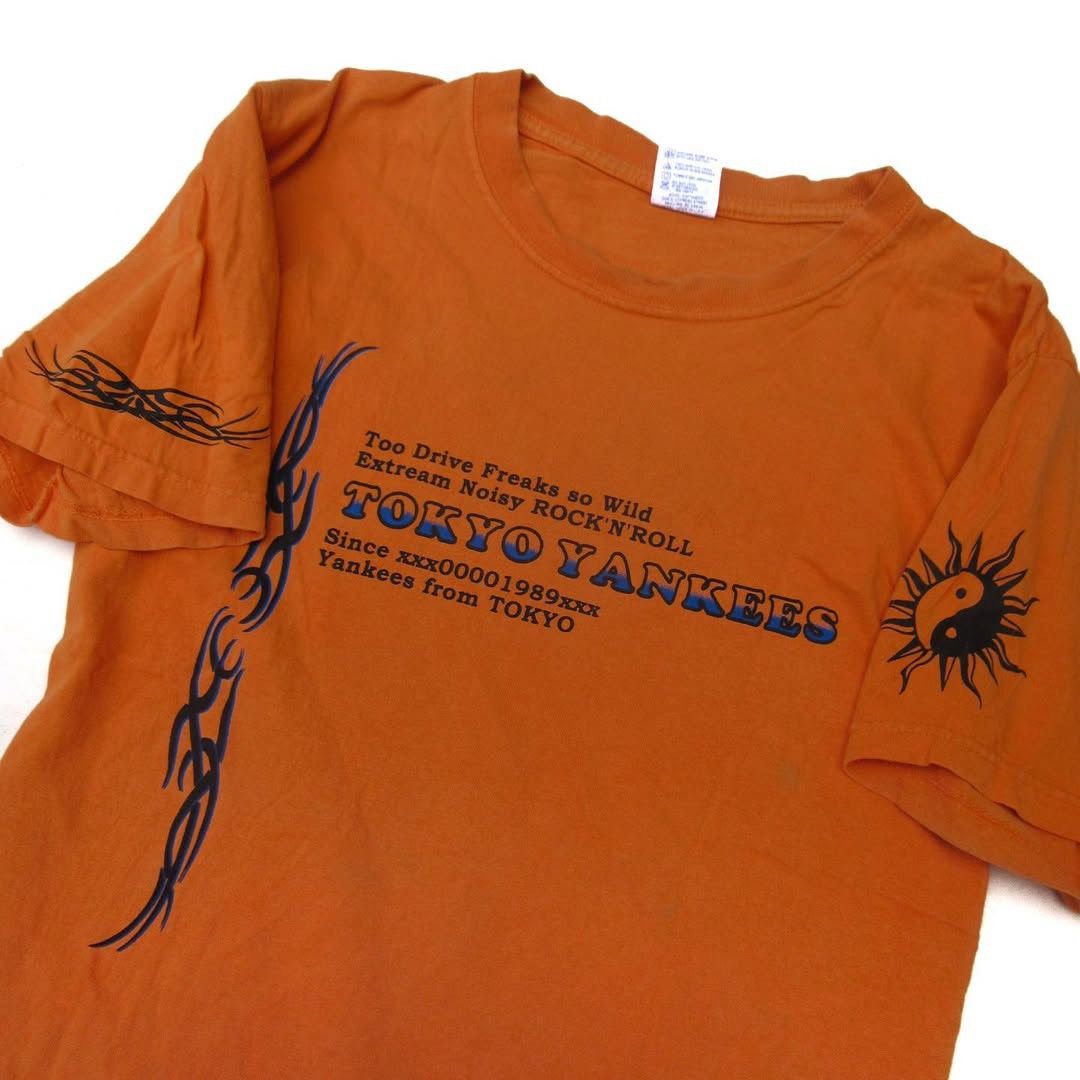 Japanese Brand × Vintage Tokyo Yankees Boy Bosozoku Tshirt Orange Vintage Red Anvil Size US M / EU 48-50 / 2 - 4 Thumbnail