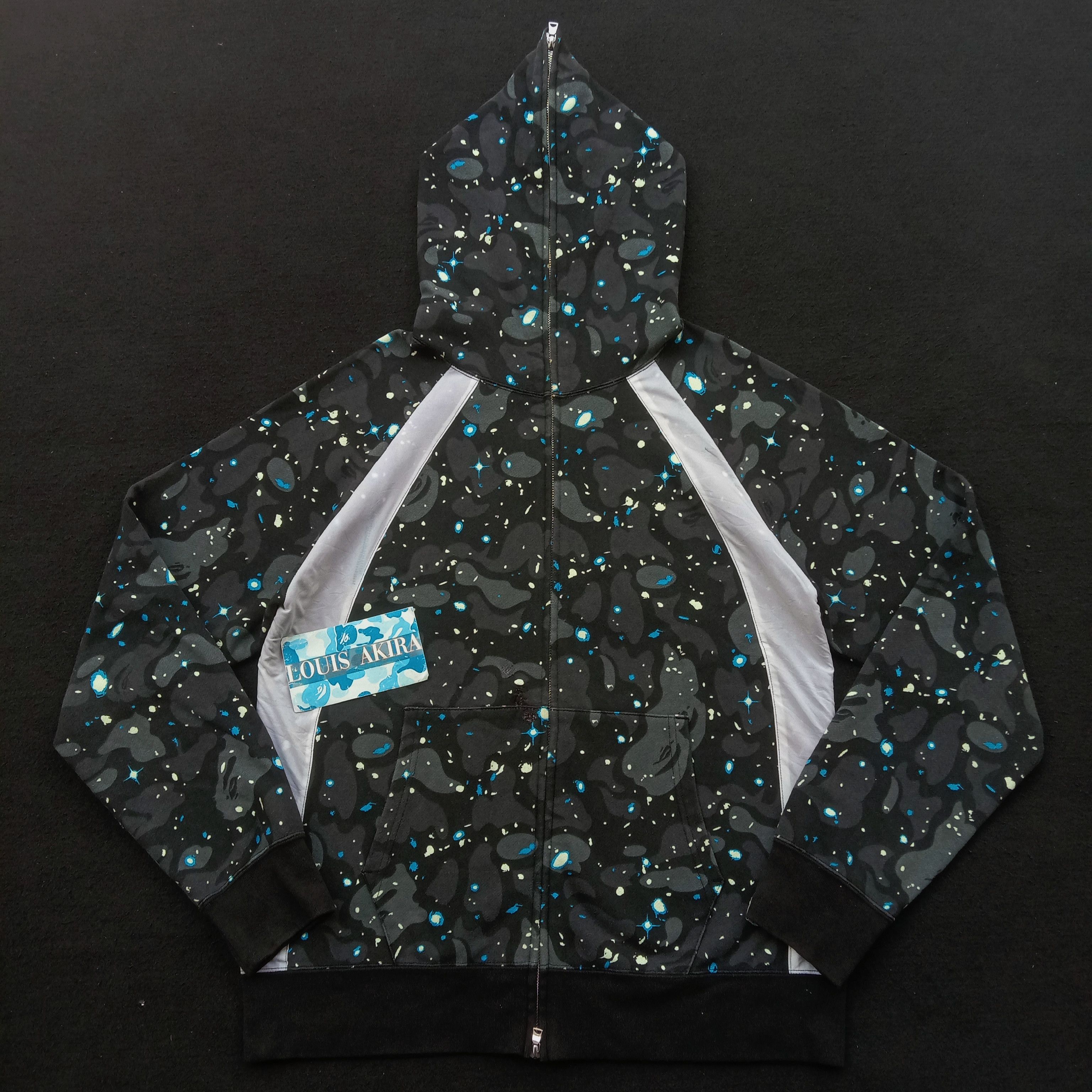 Bape Space Camo Raglan Full Zip Hoodie (2016) Size US XL / EU 56 / 4 - 1 Thumbnail