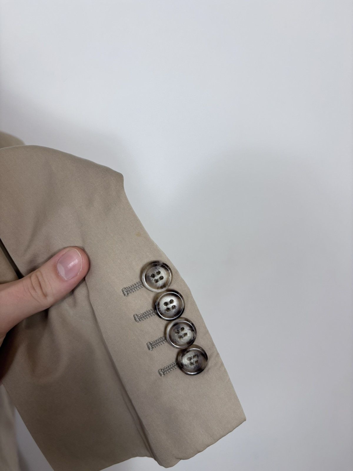 Prada Prada Men’s Beige Brown Cotton Blazer Jacket 2-Buttons Size 34R - 8 Thumbnail