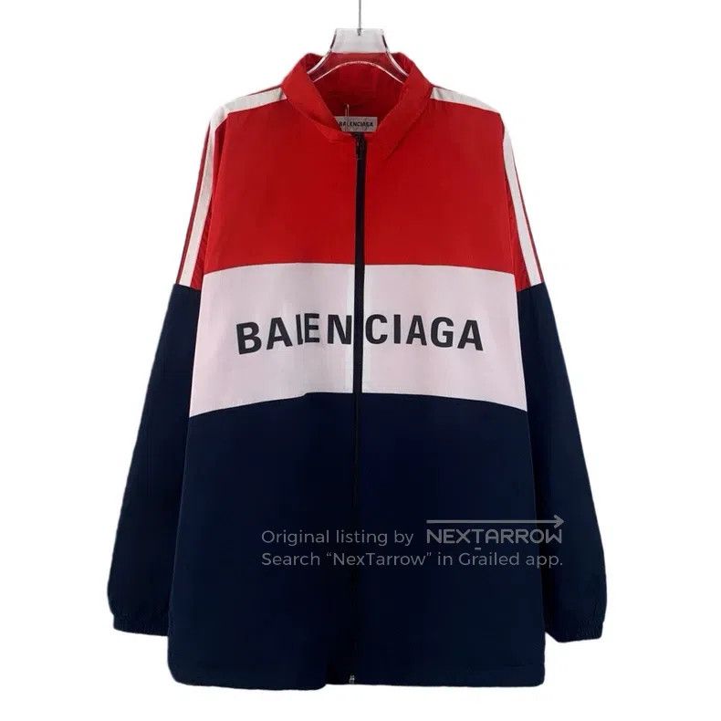 Balenciaga Balenciaga Color-Blocked Logo Letter Printed Stand Collar Size XXS / US 00 / IT 34 - 1 Thumbnail
