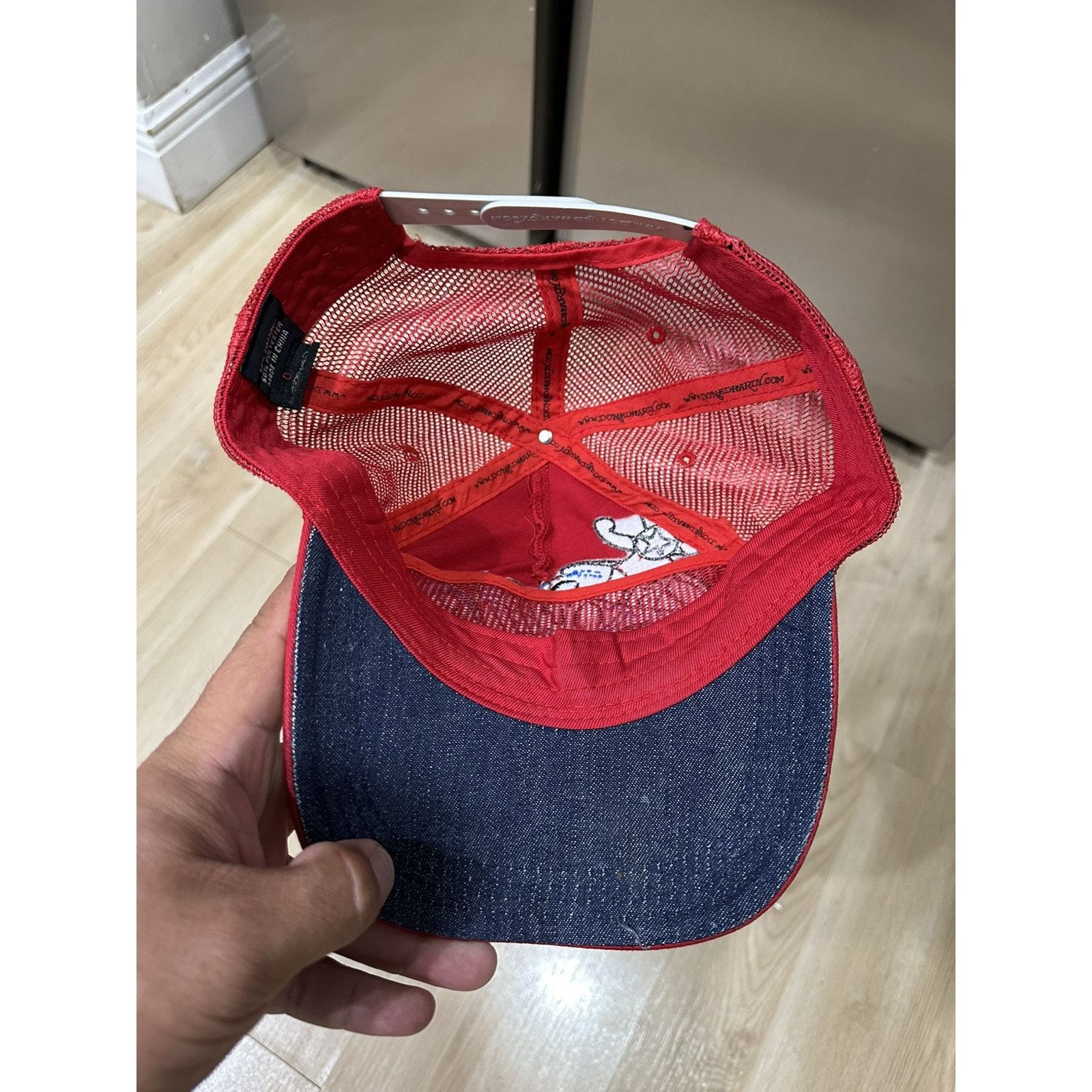 Ed Hardy Ed Hardy Christian Audigier Snap Back Red Skull Trucker Y2K Size ONE SIZE - 6 Thumbnail