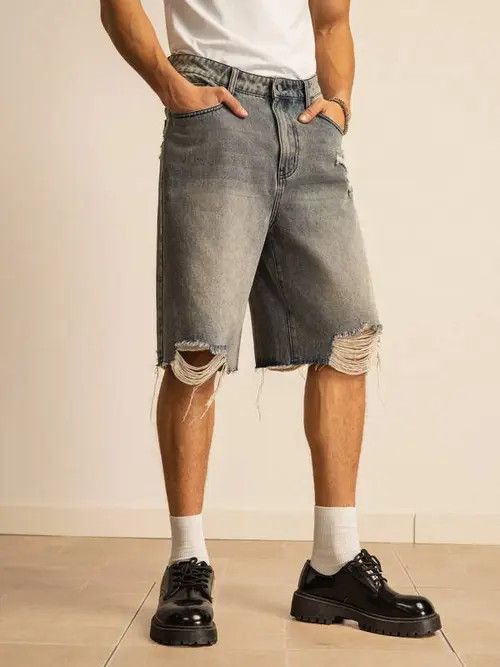 Japanese Brand Vintage distressed Denim Y2K jeans jorts shorts Size US 34 / EU 50 - 1 Thumbnail