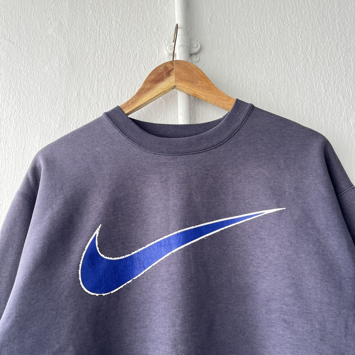 Nike × Vintage Vintage 90s Nike Centre Swoosh Sweatshirt Size US M / EU 48-50 / 2 - 1 Thumbnail