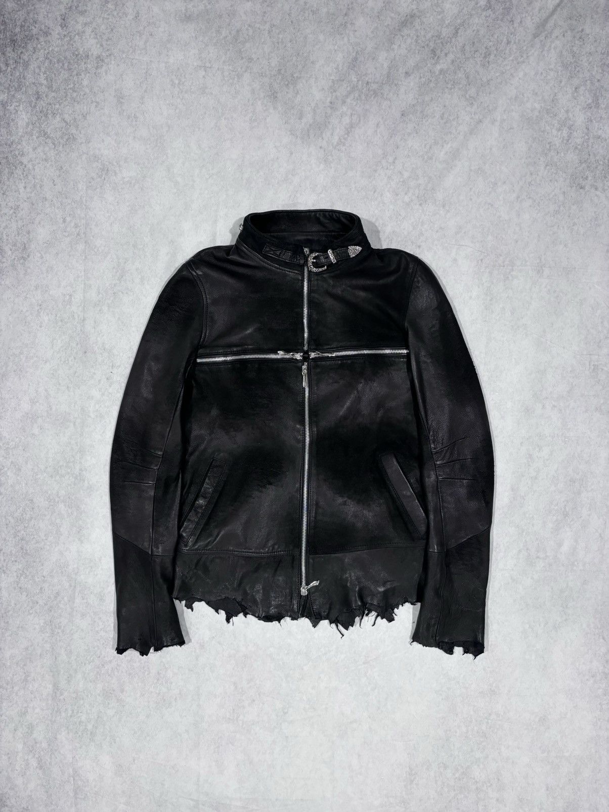 If Six Was Nine LGB Blistered Leather Bono Jacket | Grailed