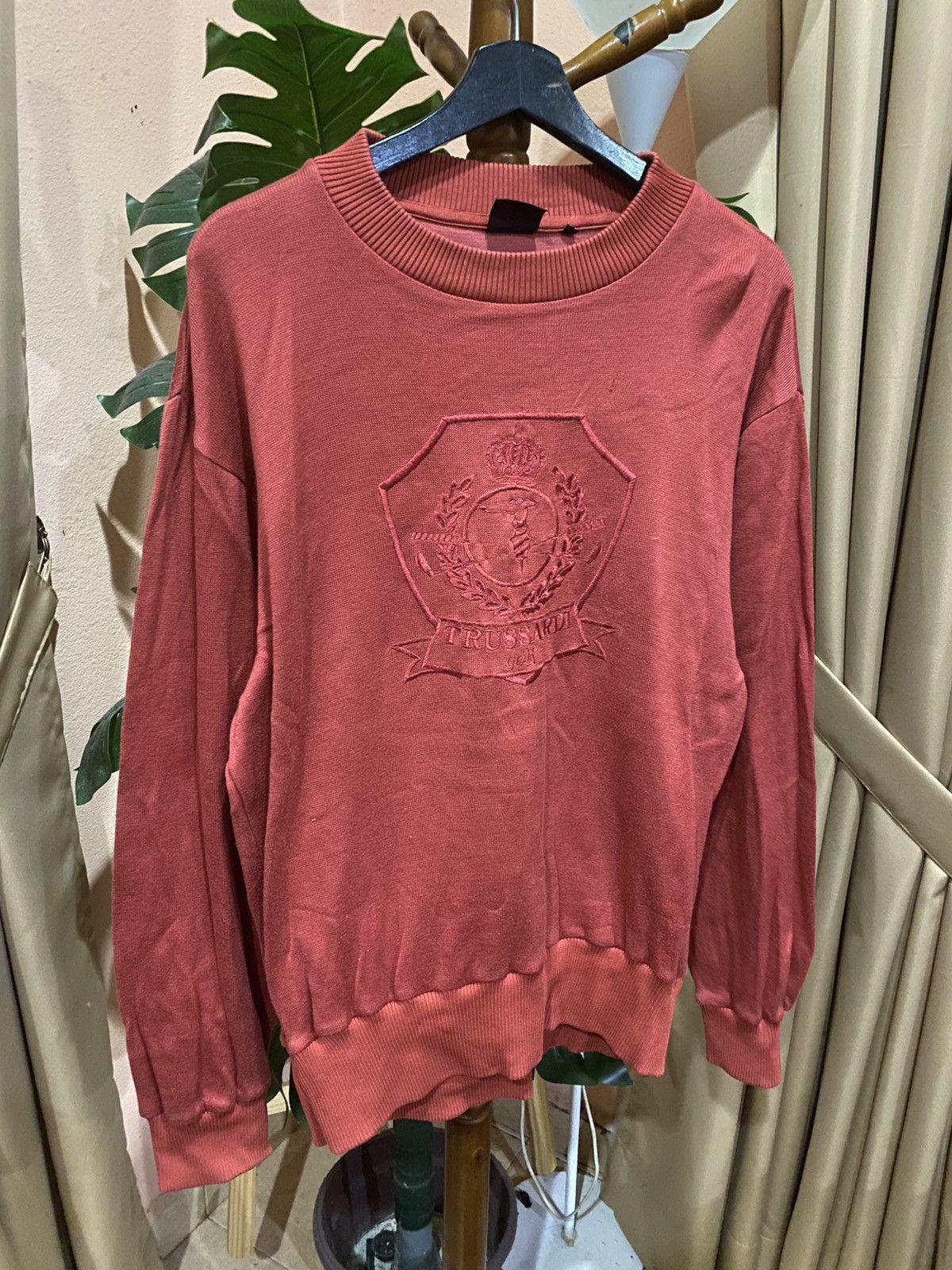 Trussardi Vintage Trussardi Sport Embroidered Sweatshirt 90s Red Japan Size US M / EU 48-50 / 2 - 3 Thumbnail