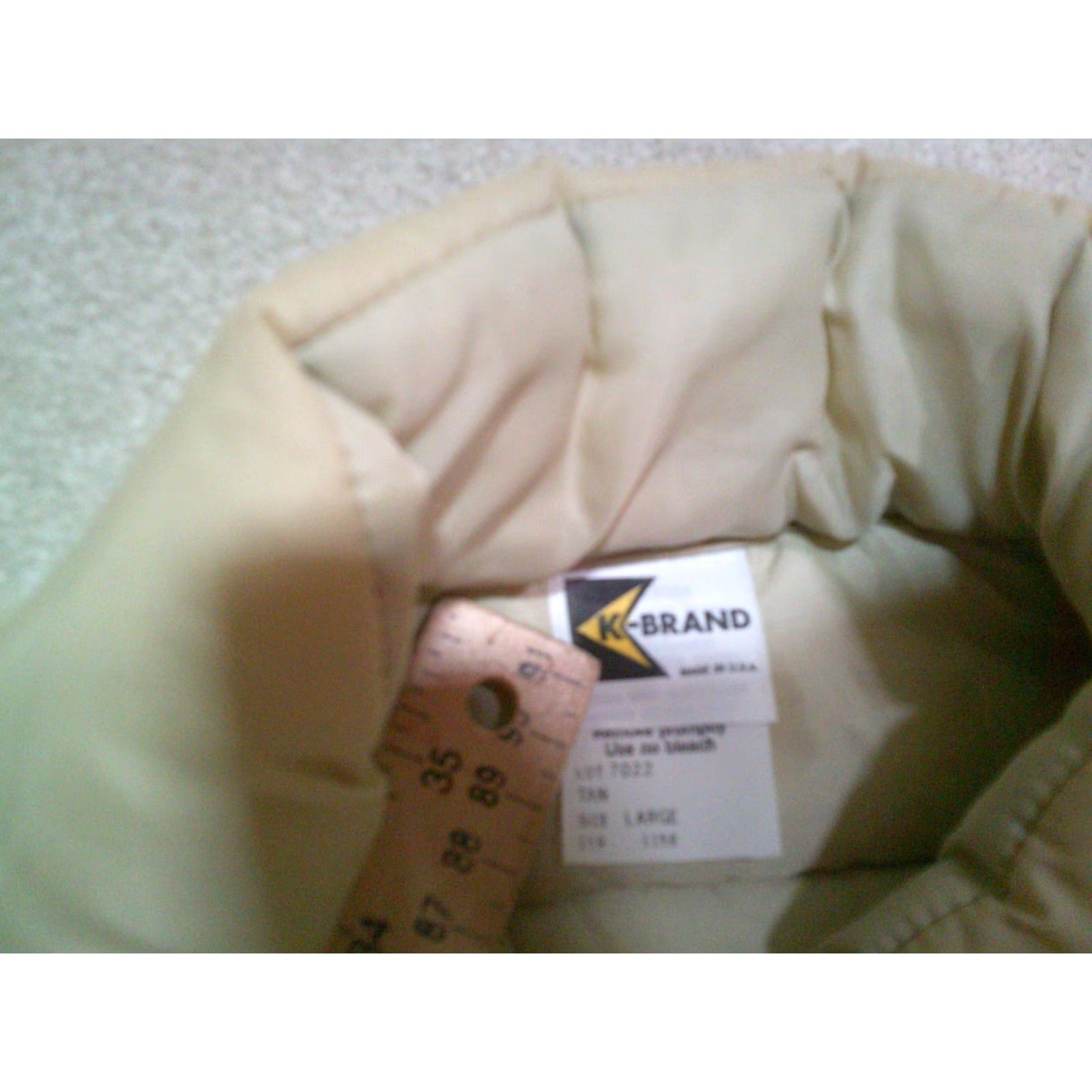 Vintage VINTAGE K-Brand Puffer Jacket Mens Large Beige Gro Agri Seed Company Jacket Regular Long Beige Logo Winter Fall Spring All Seasons Mens Size US L / EU 52-54 / 3 - 6 Thumbnail