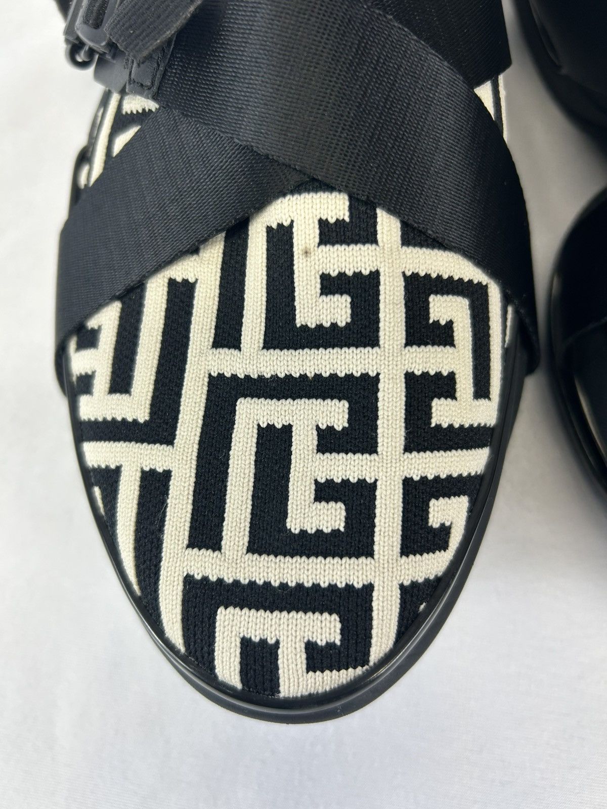 Balmain Balmain BBold Strap Monogram High Top Sneaker Size US 7 / EU 40 - 7 Thumbnail