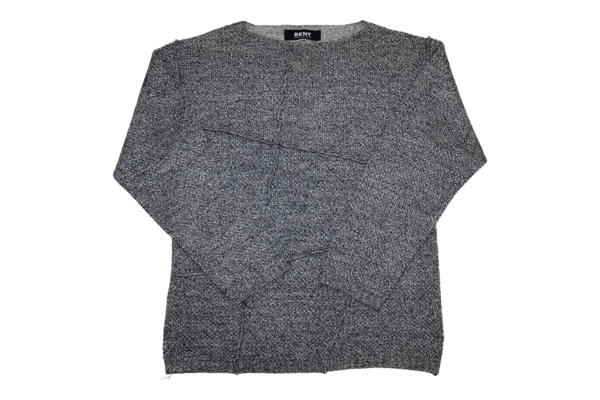 DKNY RARE🔥USA DKNY Official Street Uniform Raw Cut Knit Sweater Size US S / EU 44-46 / 1 - 12 Thumbnail