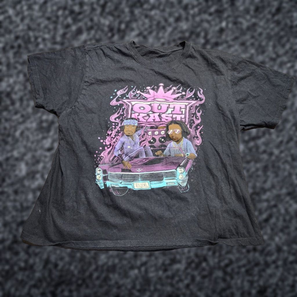 Vintage Vintage Outcast Men’s XL T-Shirt Black 90s Rap Hip Hop Music Band Short Sleeve Crew Neck Size US XL / EU 56 / 4 - 1 Thumbnail
