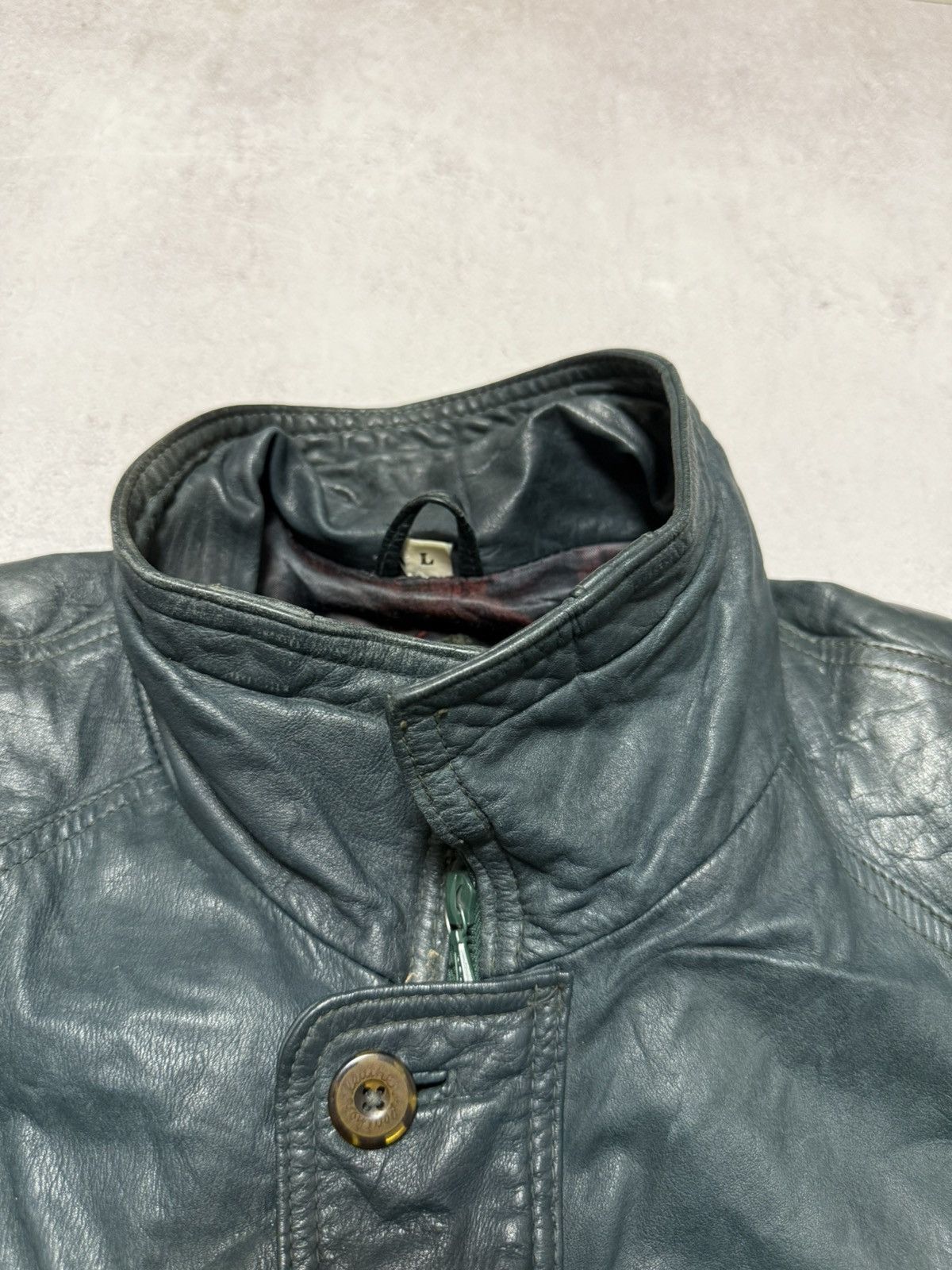 Japanese Brand × Vintage Vintage Leather Jacket Bomber Baggy Amazing Colour Y2K 90s Size US L / EU 52-54 / 3 - 7 Thumbnail