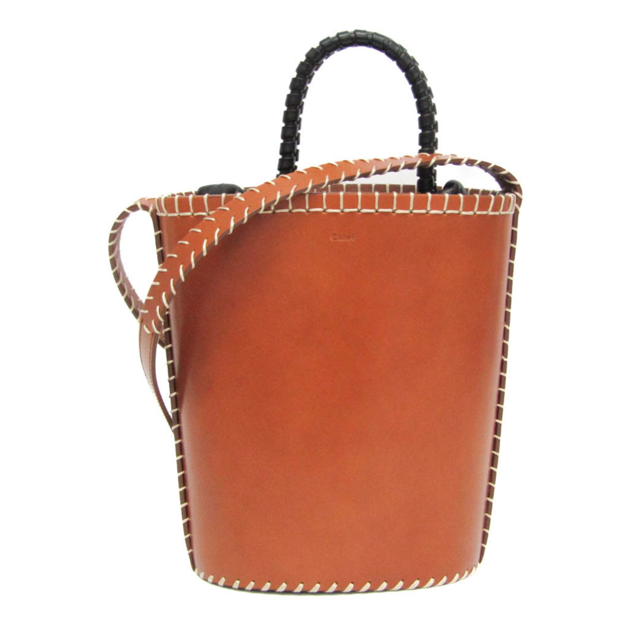 Chloe Chloé LOELA Small Bucket CHC22US540H2325M Women's Leather Baguette Bag,Shoulder Bag Brown Size ONE SIZE - 1 Thumbnail