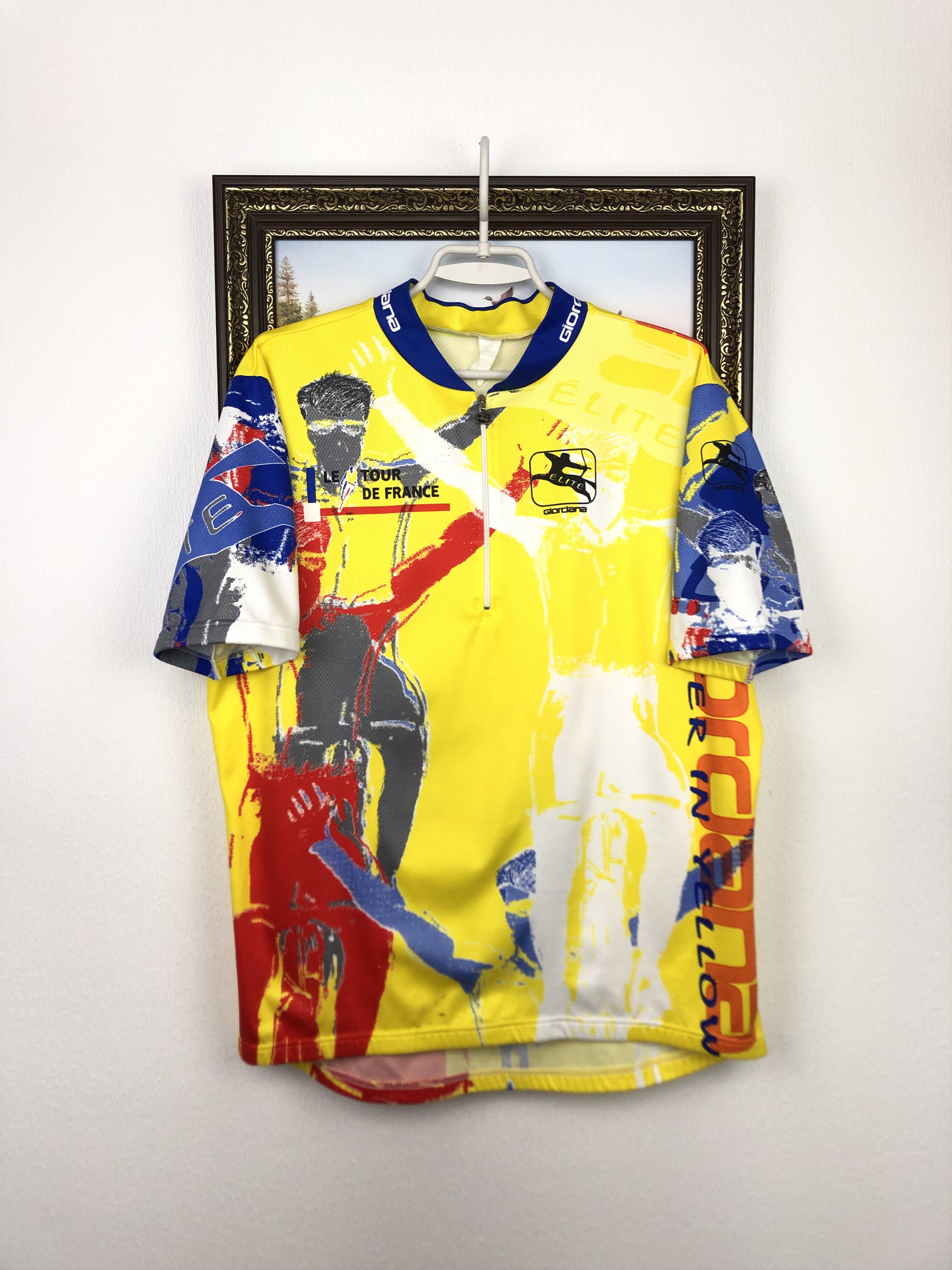 Vintage Vintage Giordana Tour De France Cycling Jersey Yellow Shirt Size US L / EU 52-54 / 3 - 1 Thumbnail