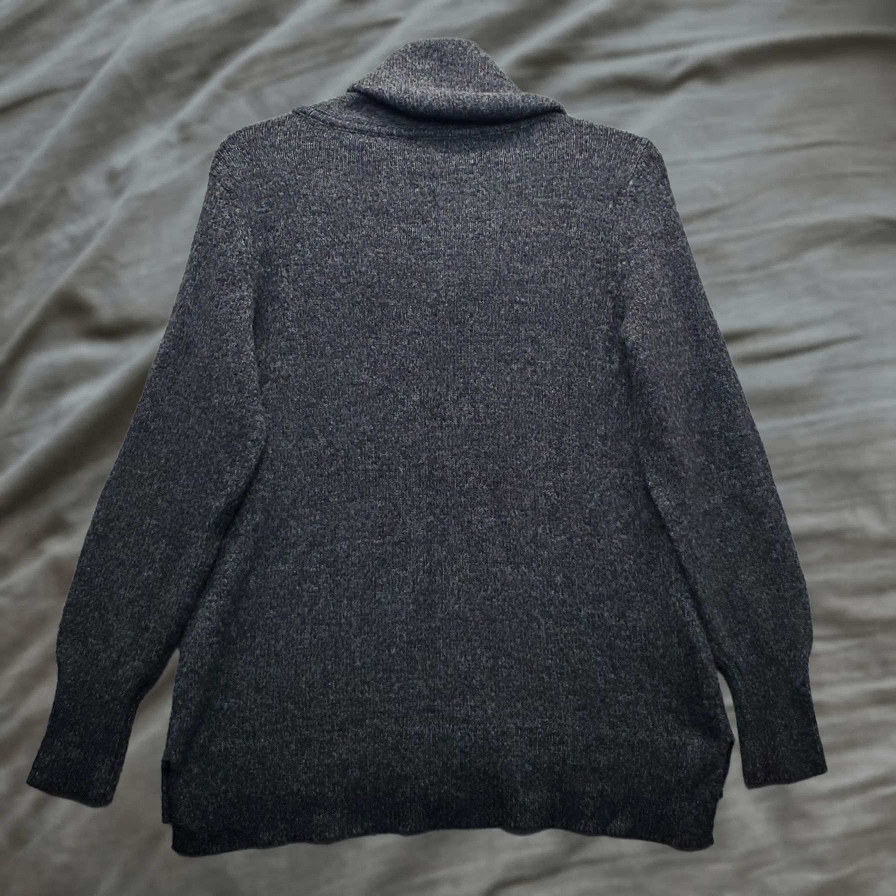 DKNY DKNY Sweater Womens L Gray Wool Blend Long Sleeve Turtleneck Slit Hem Pullover Casual Winter Knit Shirt Women’s L Size L / US 10 / IT 46 - 1 Thumbnail