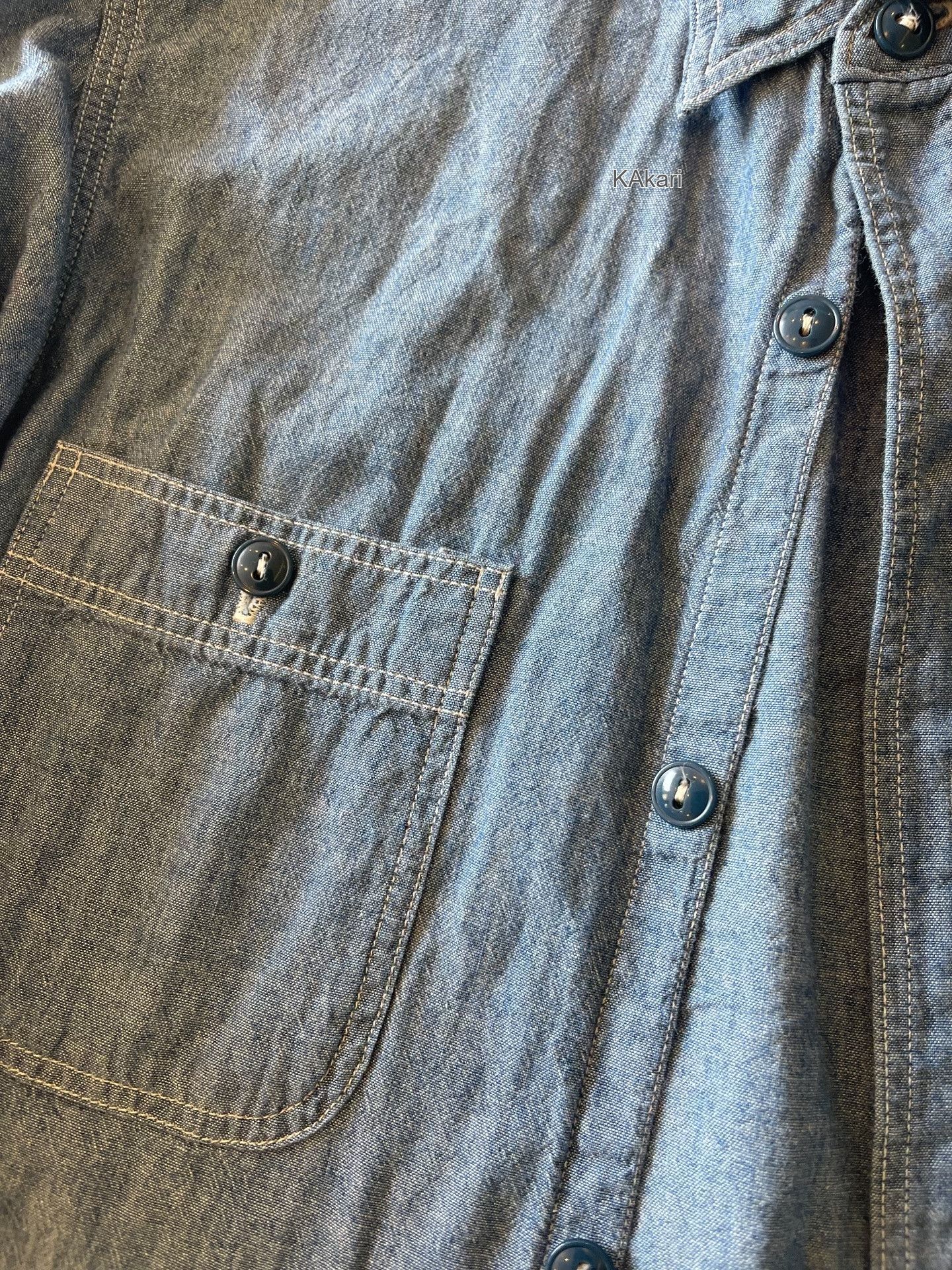 Orslow Orslow Chambray Denim Shirt Size US S / EU 44-46 / 1 - 3 Thumbnail