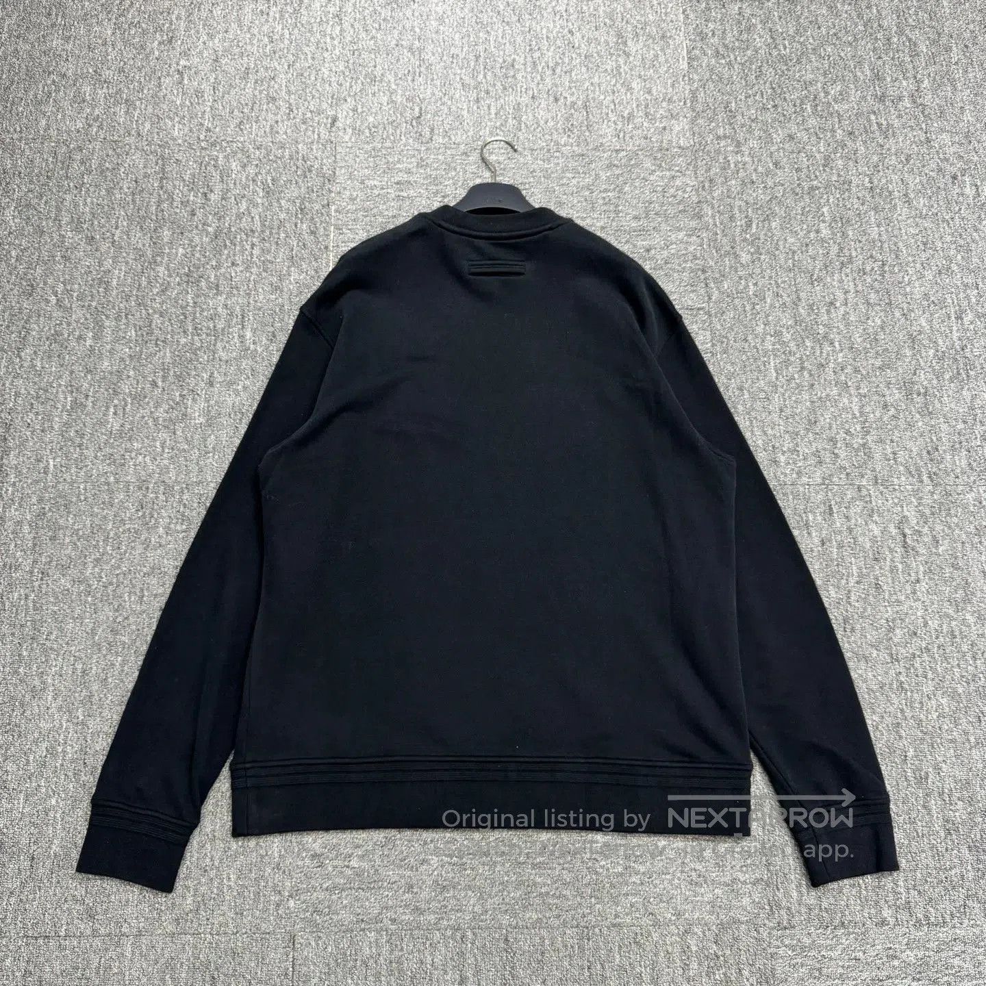 Ermenegildo Zegna Black Long Sleeve Sweatshirt with Logo. Size US L / EU 52-54 / 3 - 5 Thumbnail
