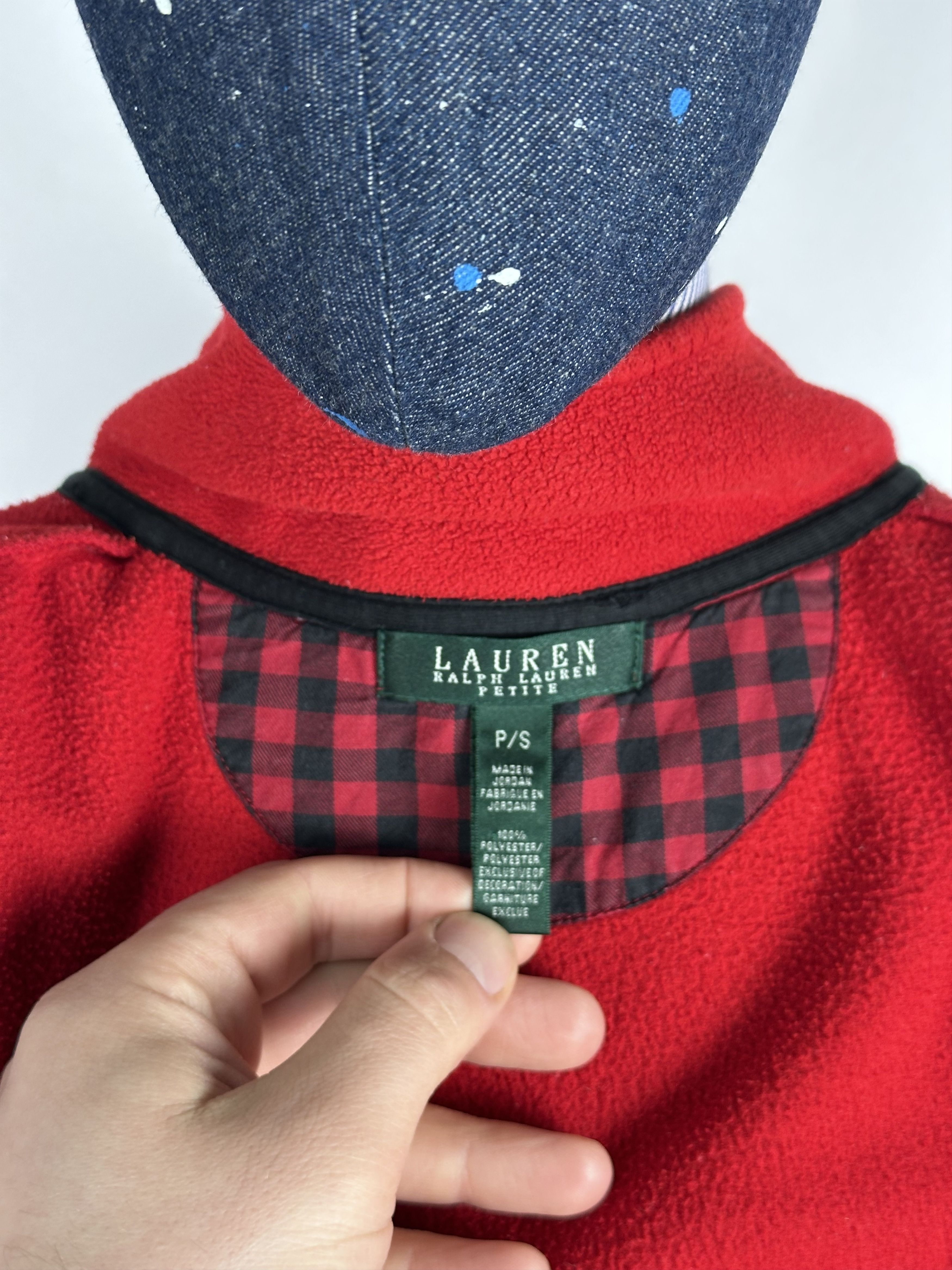 Lauren Ralph Lauren × Ralph Lauren Lauren Ralph Lauren Jacket Red Fleece Full Zip Embroidered Size S / US 4 / IT 40 - 10 Thumbnail