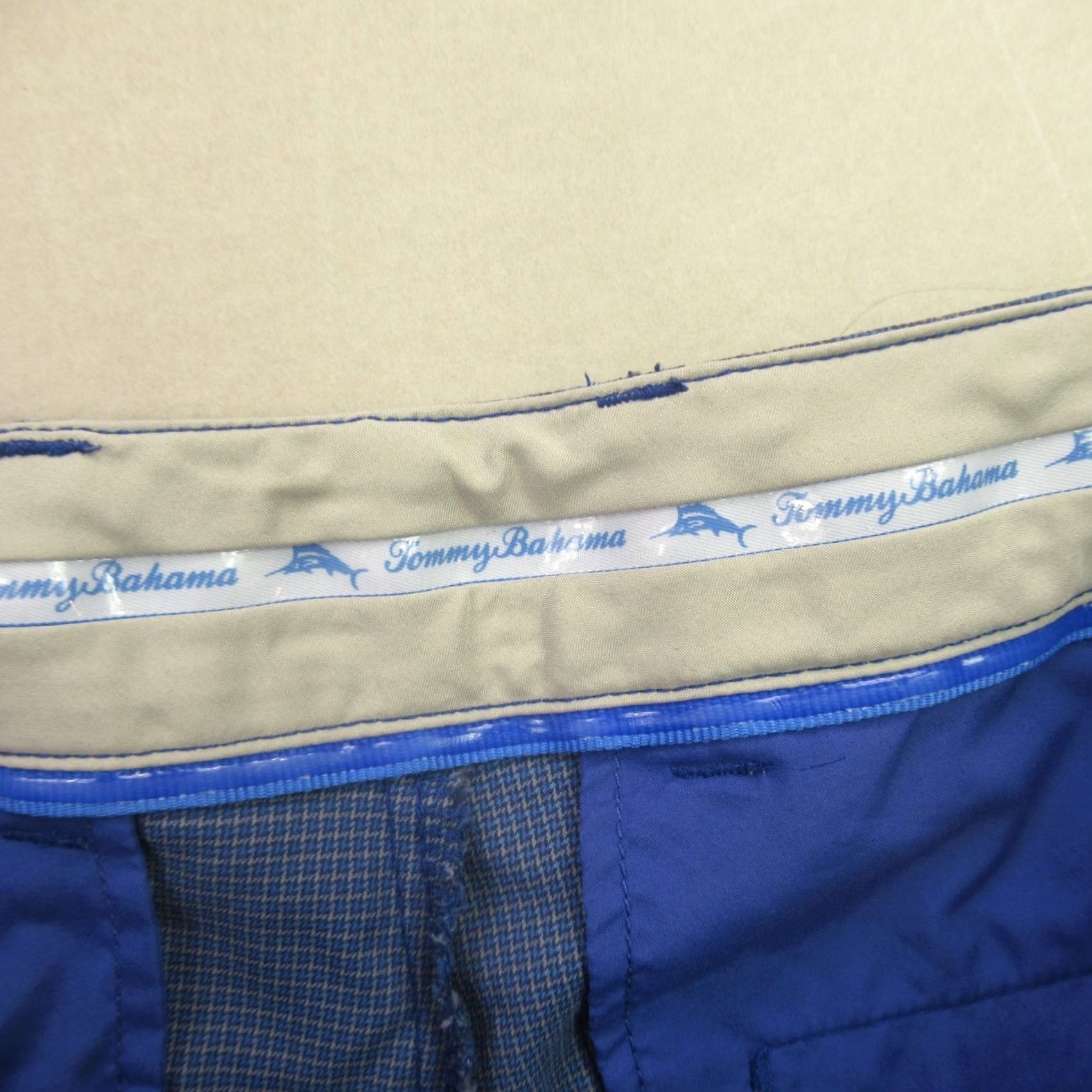 Tommy Bahama Tommy Bahama Men's Chino Shorts Size 32 Blue Casual Breathable Beach Golf Check Flat Front Size US 32 / EU 48 - 3 Thumbnail
