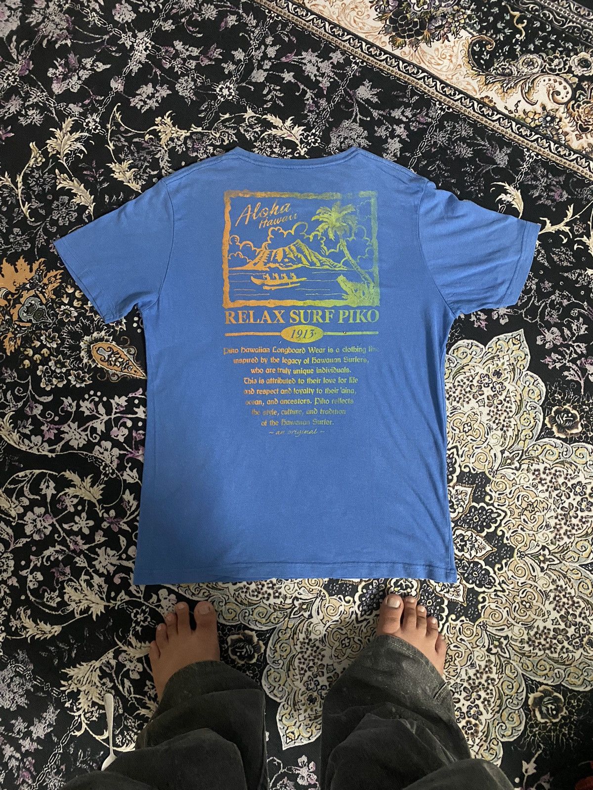 Japanese Brand Y2k Hawai piko surf screen front and backhit 🚀 Size US M / EU 48-50 / 2 - 4 Thumbnail