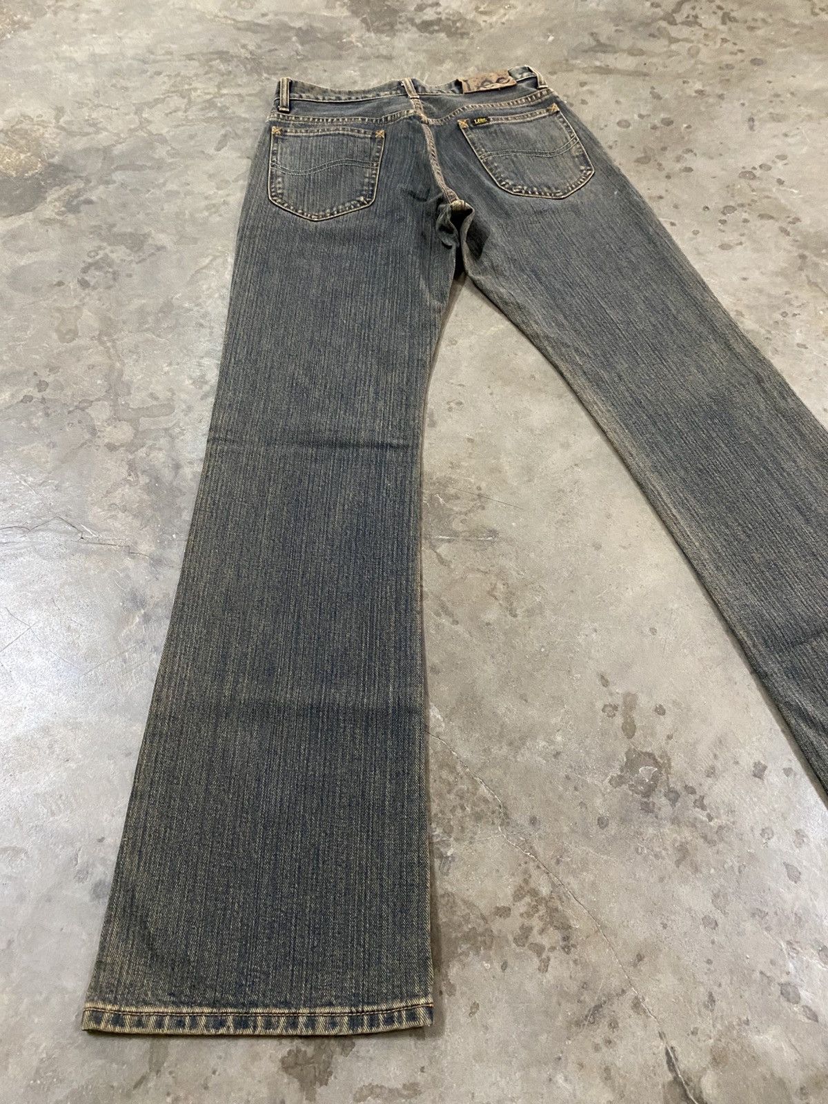 Tornado Mart Flare Jeans Vintage Lee Mud Rusty Denim @303 Size US 27 - 7 Thumbnail