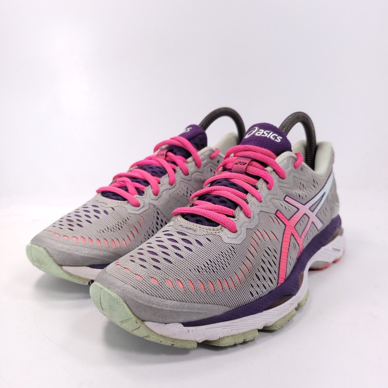 Asics Asics Gel-Kayano 23 Athletic Shoes Women Size 7.5 T696N Gray Size US 7.5 / IT 37.5 - 1 Thumbnail