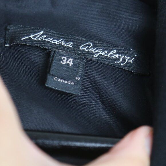 Other Sandra Angelozzi Cap Sleeve Black Elegant Peplum Dress Size XXS / US 00 / IT 34 - 5 Thumbnail