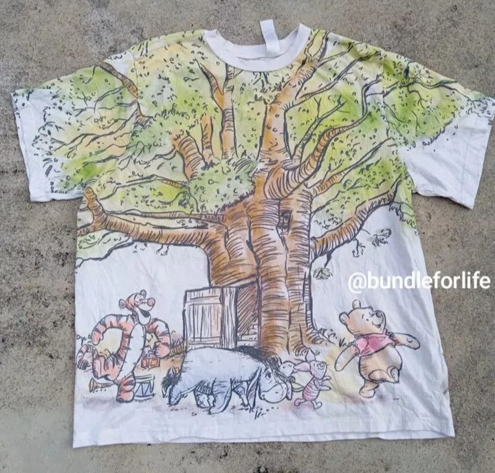 Disney Winnie The Pooh 🍯 Tshirt Disney Cartoon Fullprint AOP 🤩 Size US XXL / EU 58 / 5 - 2 Thumbnail