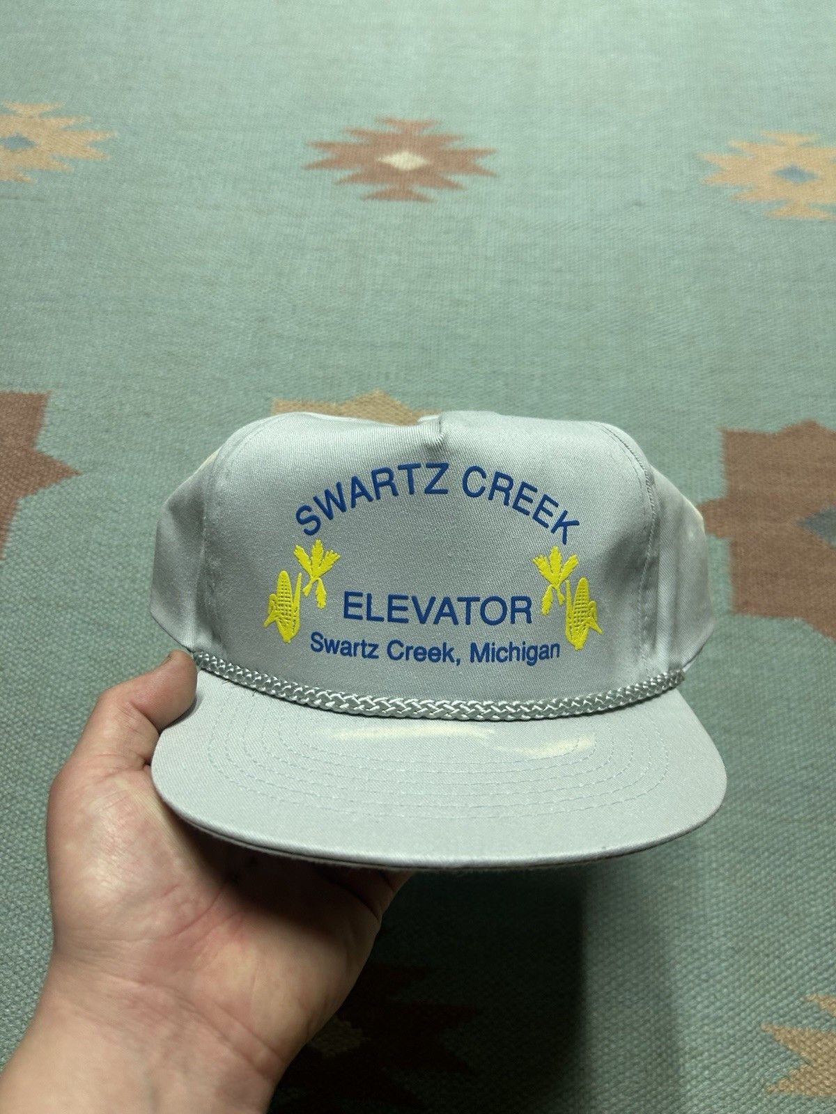 Vintage Vtg SnapBack hat Swartz creek elevator Michigan farm corn Size ONE SIZE - 2 Thumbnail