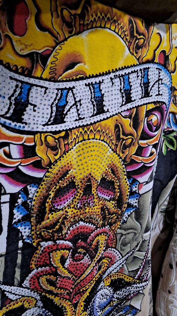 Christian Audigier RARE ! Christian Audigier Overprint Hoodie Size US L / EU 52-54 / 3 - 12 Thumbnail