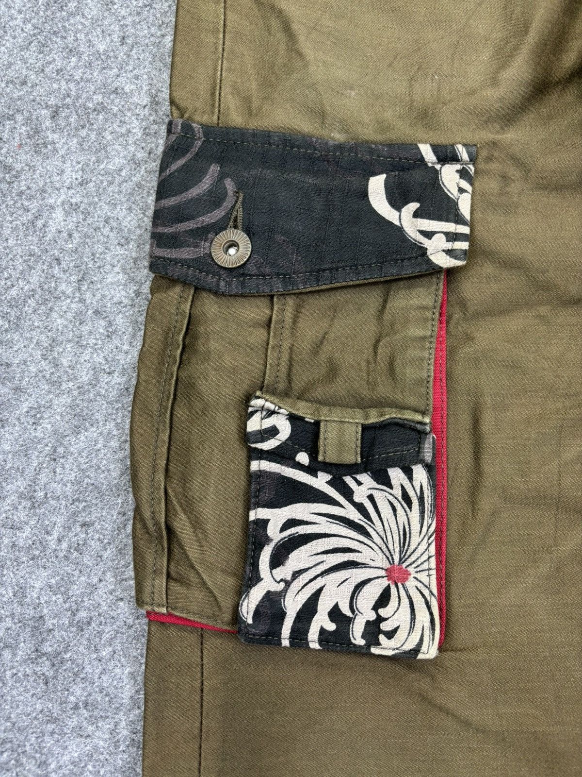 Japanese Brand 💥Artisanal💥GEMSTONE Japan Streetwear 3D Cargo Pant F727 Size US 32 / EU 48 - 6 Thumbnail