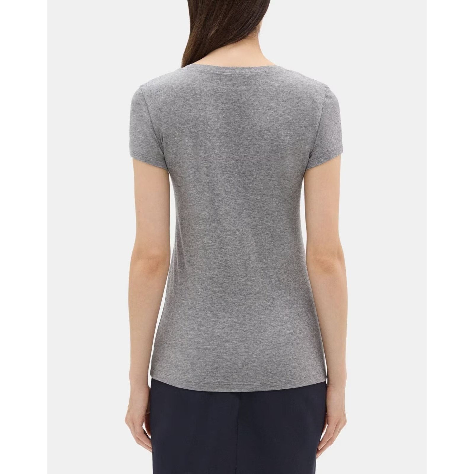 Theory Theory Women Short-Sleeve Tee Stretch Cotton Size M A000508 Size M / US 6-8 / IT 42-44 - 2 Thumbnail