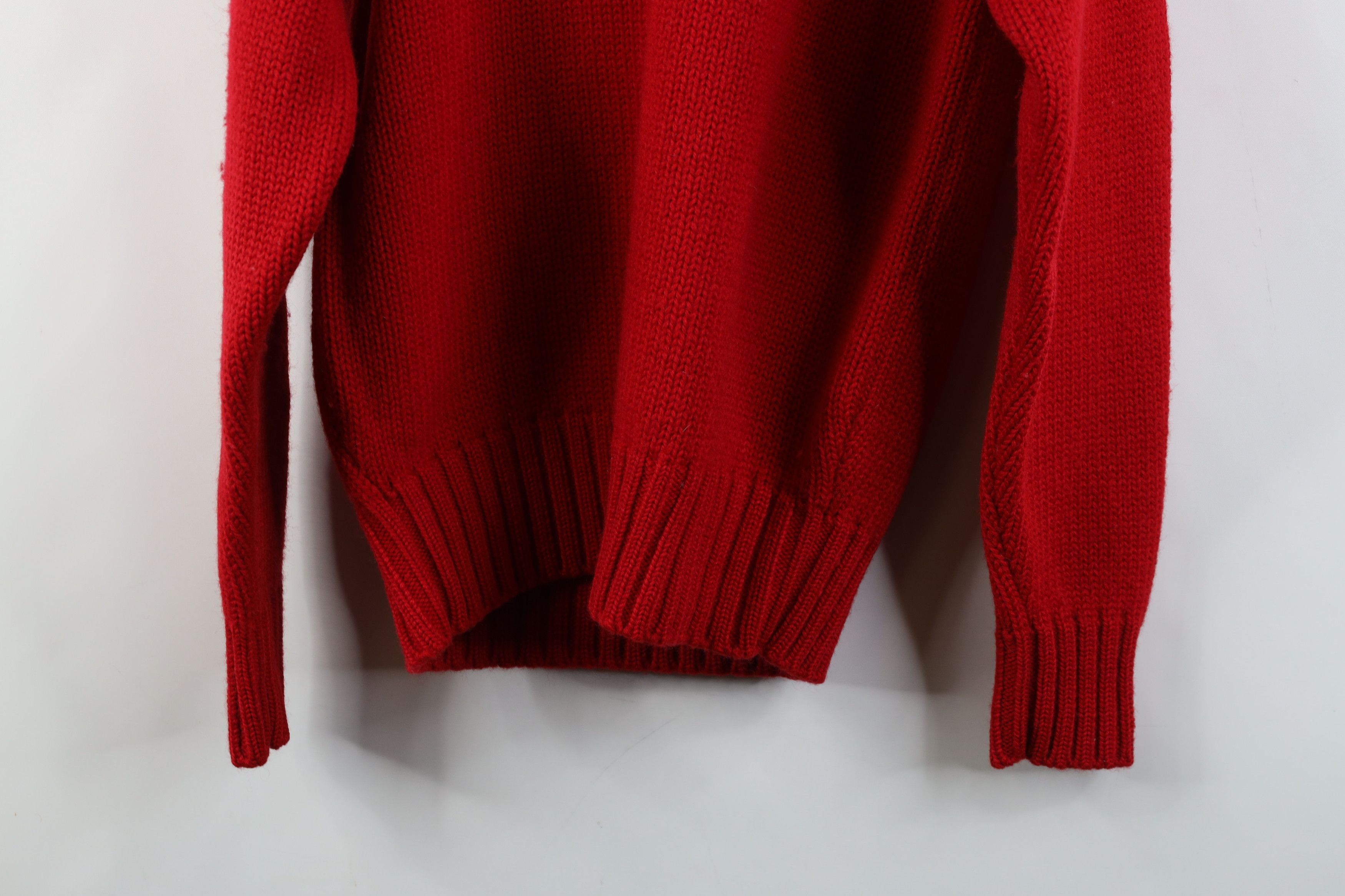 Ralph Lauren Vintage 70s 80s Ralph Lauren Heavyweight Wool Sweater Red Size L / US 10 / IT 46 - 11 Thumbnail