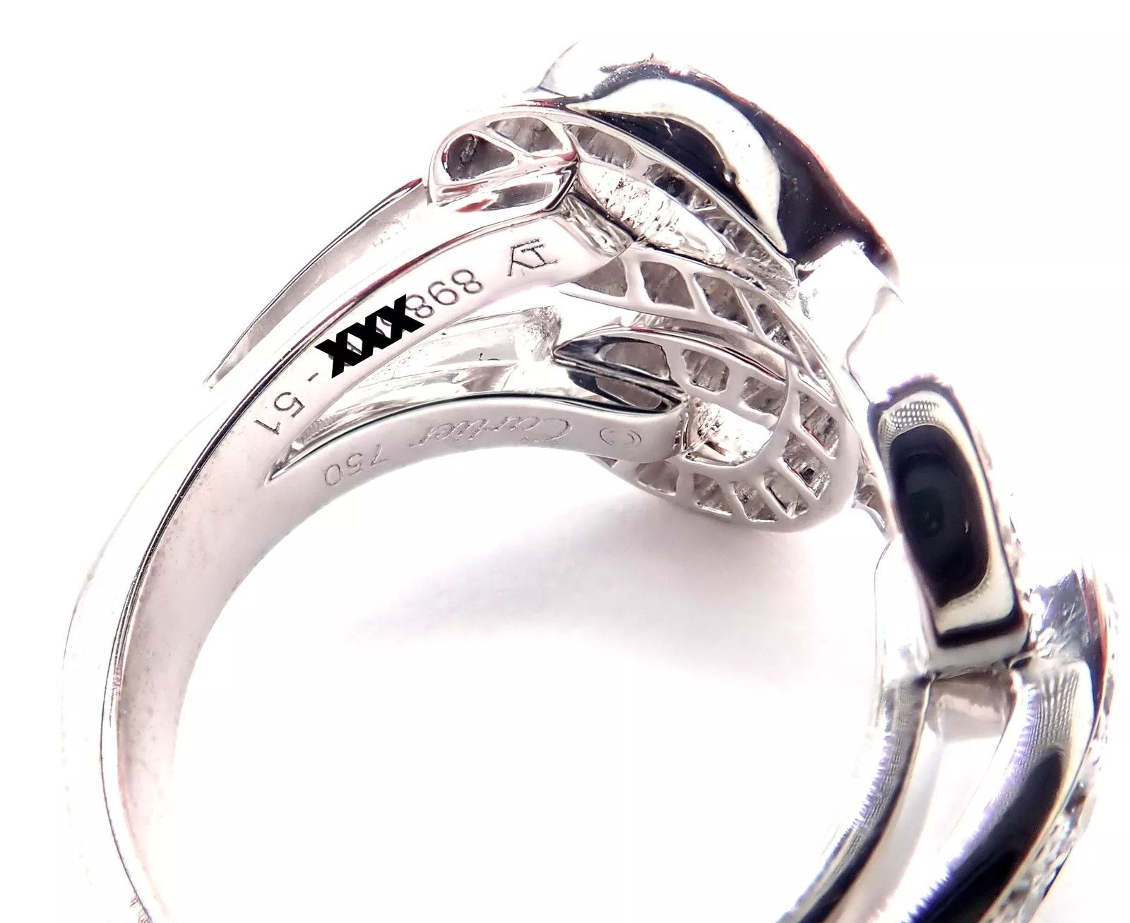 Cartier Cartier Agrafe 18k White Gold Diamond Band Ring Size ONE SIZE - 6 Thumbnail