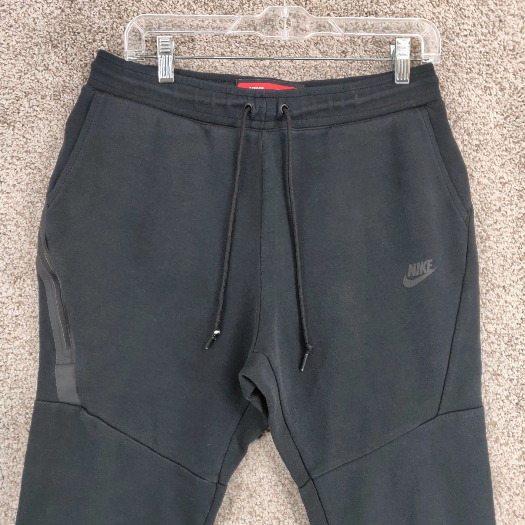 Nike Nike Tech Fleece Jogger Pants Mens Medium Black Zip Pocket Streetwear Athletic Size US 31 - 2 Thumbnail