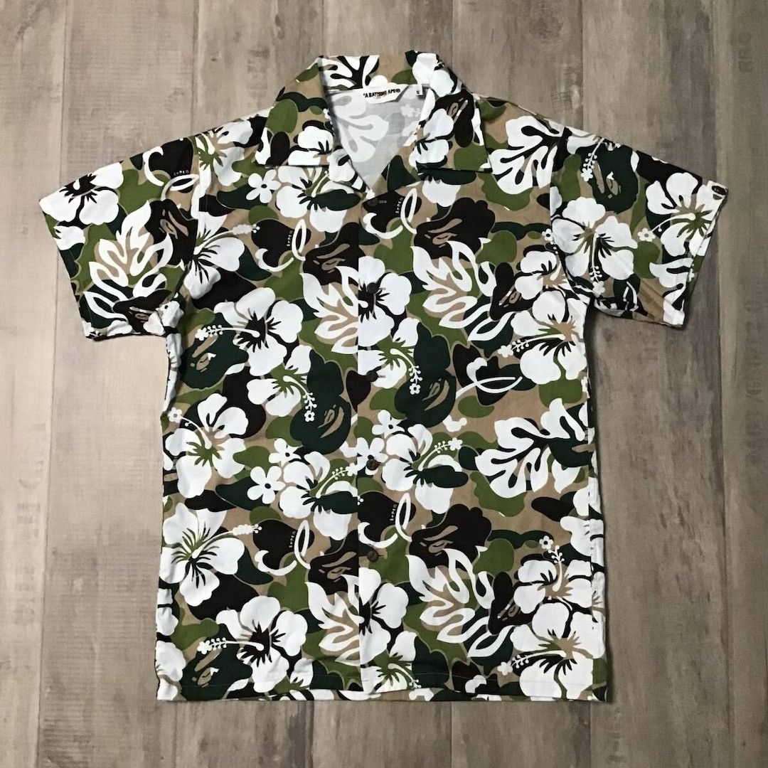 Bape BAPE Aloha shirt Resort camo green a bathing ape NIGO Size US S / EU 44-46 / 1 - 1 Thumbnail