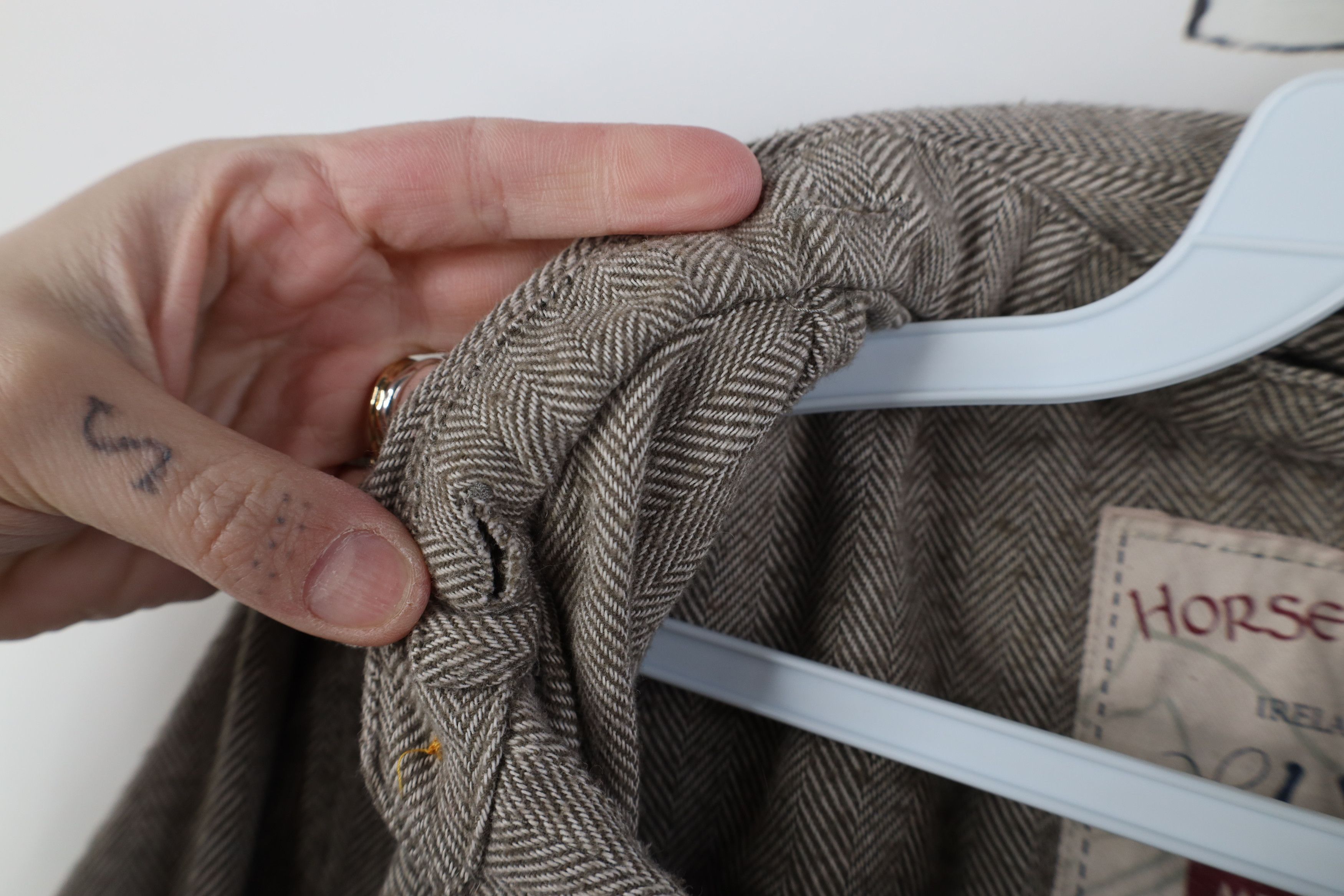 Vintage Vintage Horse Equestrian Herringbone Flannel Collared Shirt Size M / US 6-8 / IT 42-44 - 6 Thumbnail